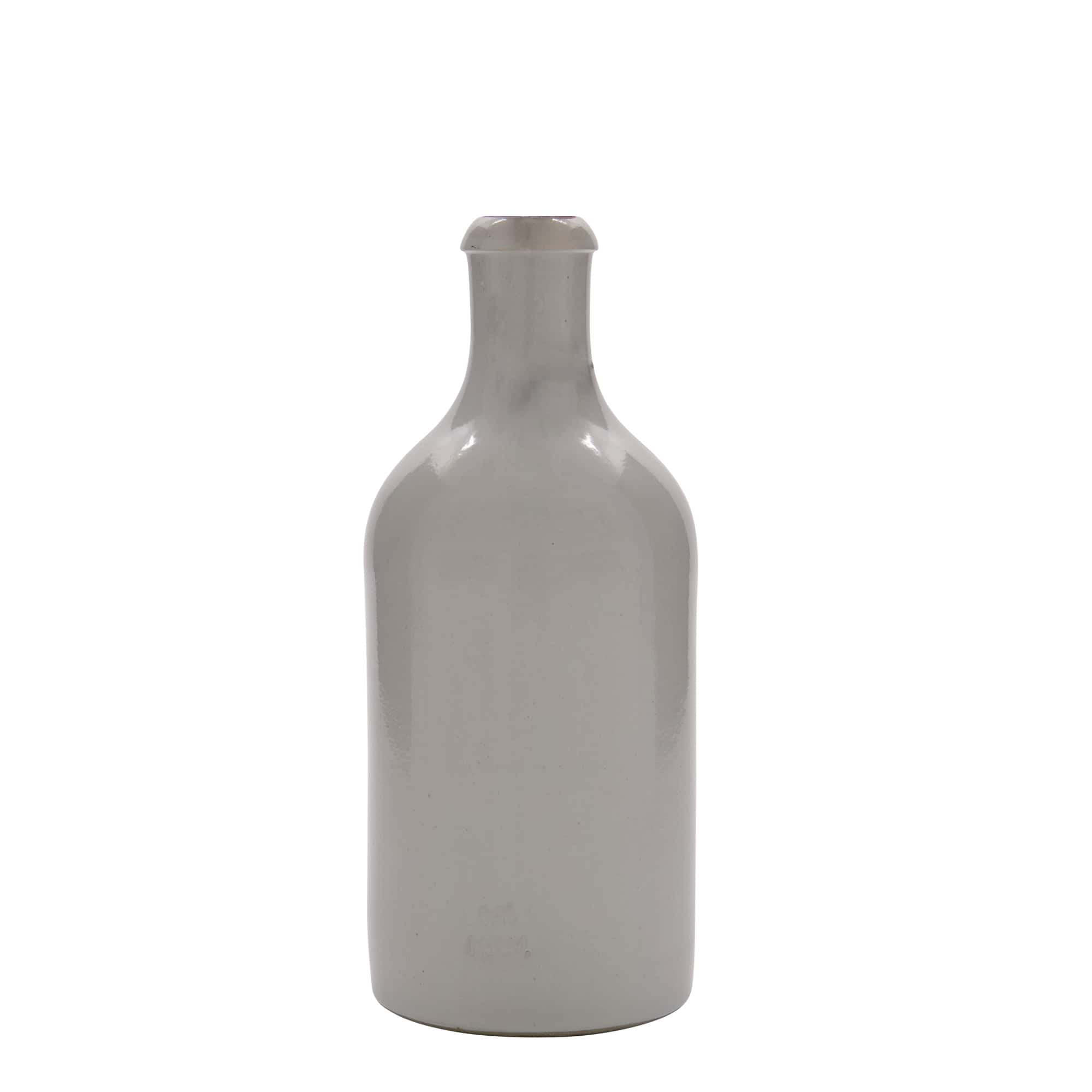 500 ml Jarro de barro, grés, branco, boca: Tampa mecânica 500 ml Jarro de barro, grés, branco, boca: Tampa mecânica
