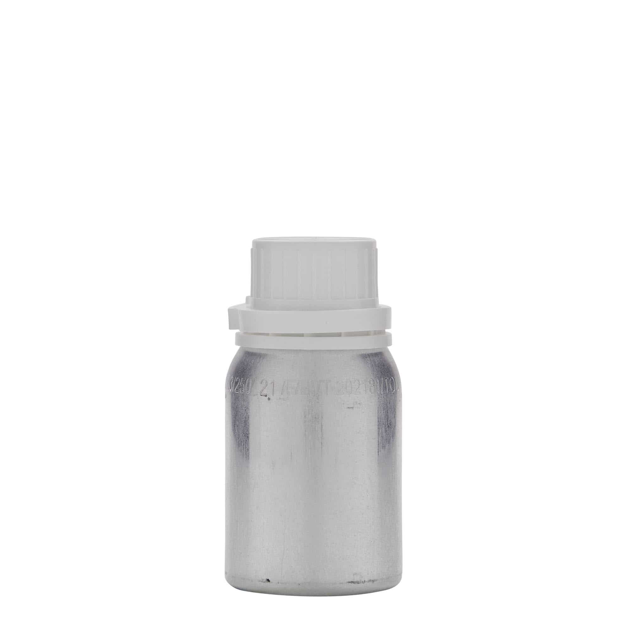 Frasco de alumínio 125 ml, metal, prata, boca: DIN 32