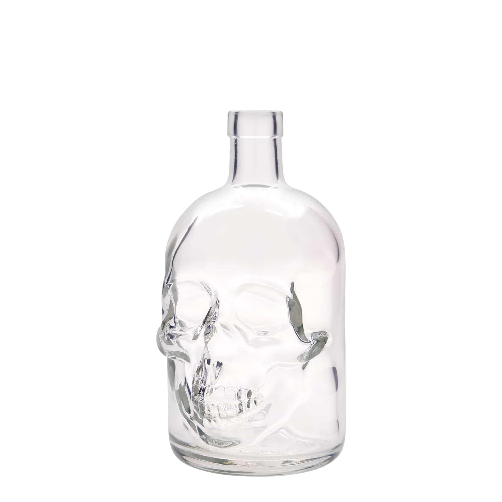 Garrafa de vidro de 700 ml 'Caveira', Boca: Cortiça