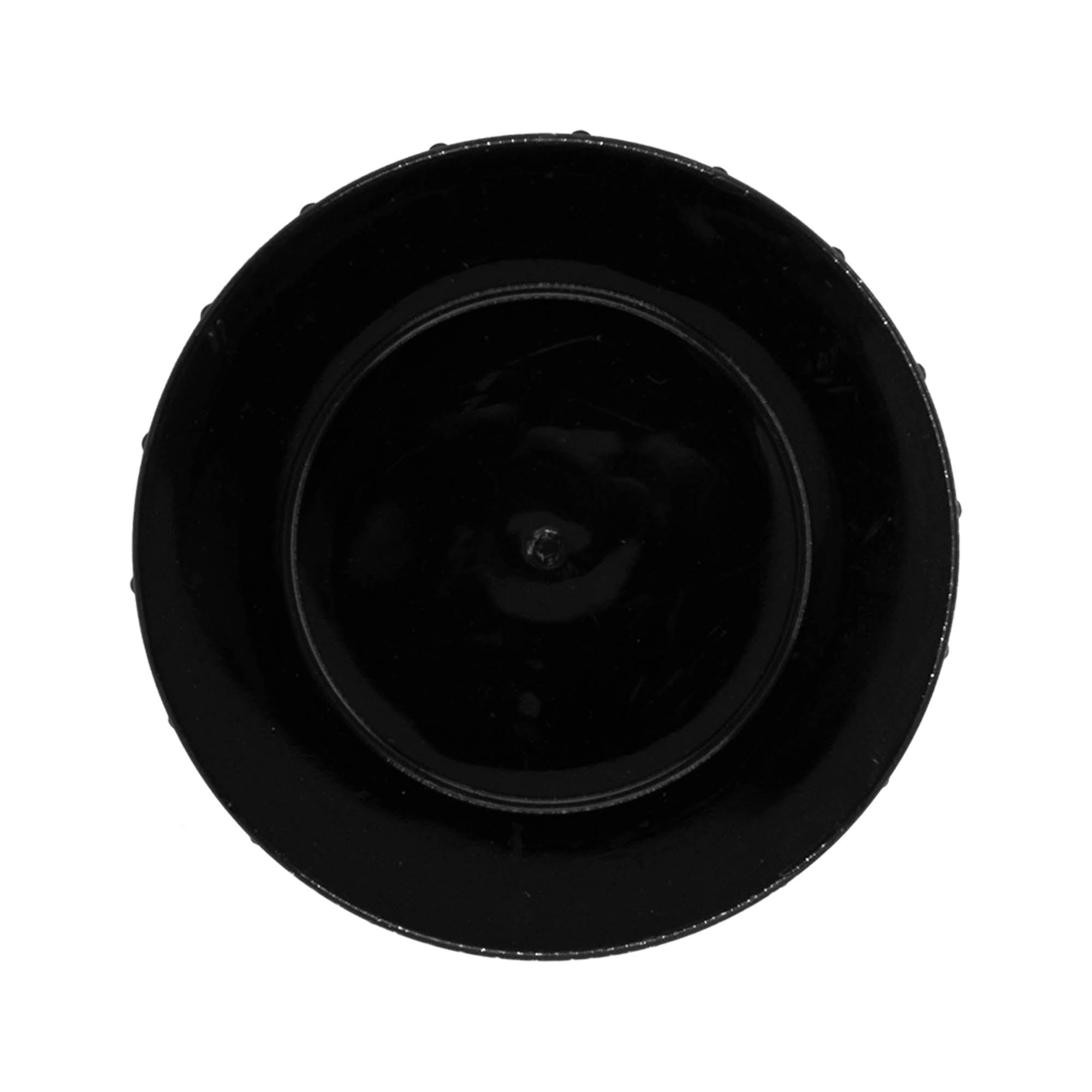 Tampa de rosca, plástico PP, preta, para boca: DIN 68 Tampa de rosca, plástico PP, preta, para boca: DIN 68