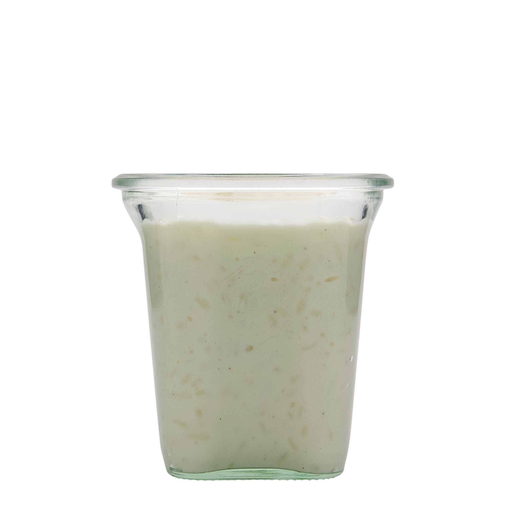 545 ml WECK Quadroglas, quadrado, abertura: borda redonda