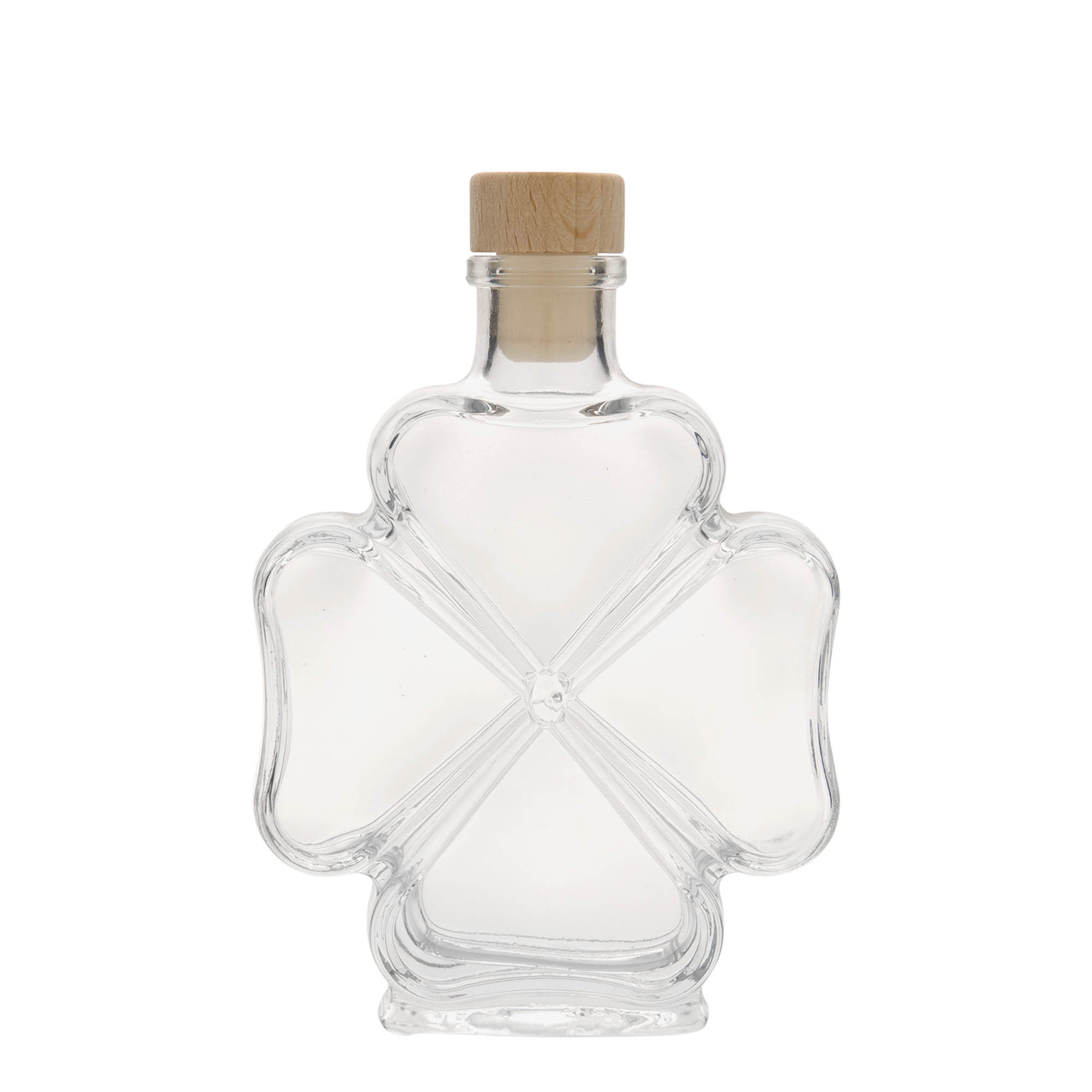 Garrafa de vidro de 200 ml 'Trevo', Boca: Cortiça Garrafa de vidro de 200 ml 'Trevo', Boca: Cortiça