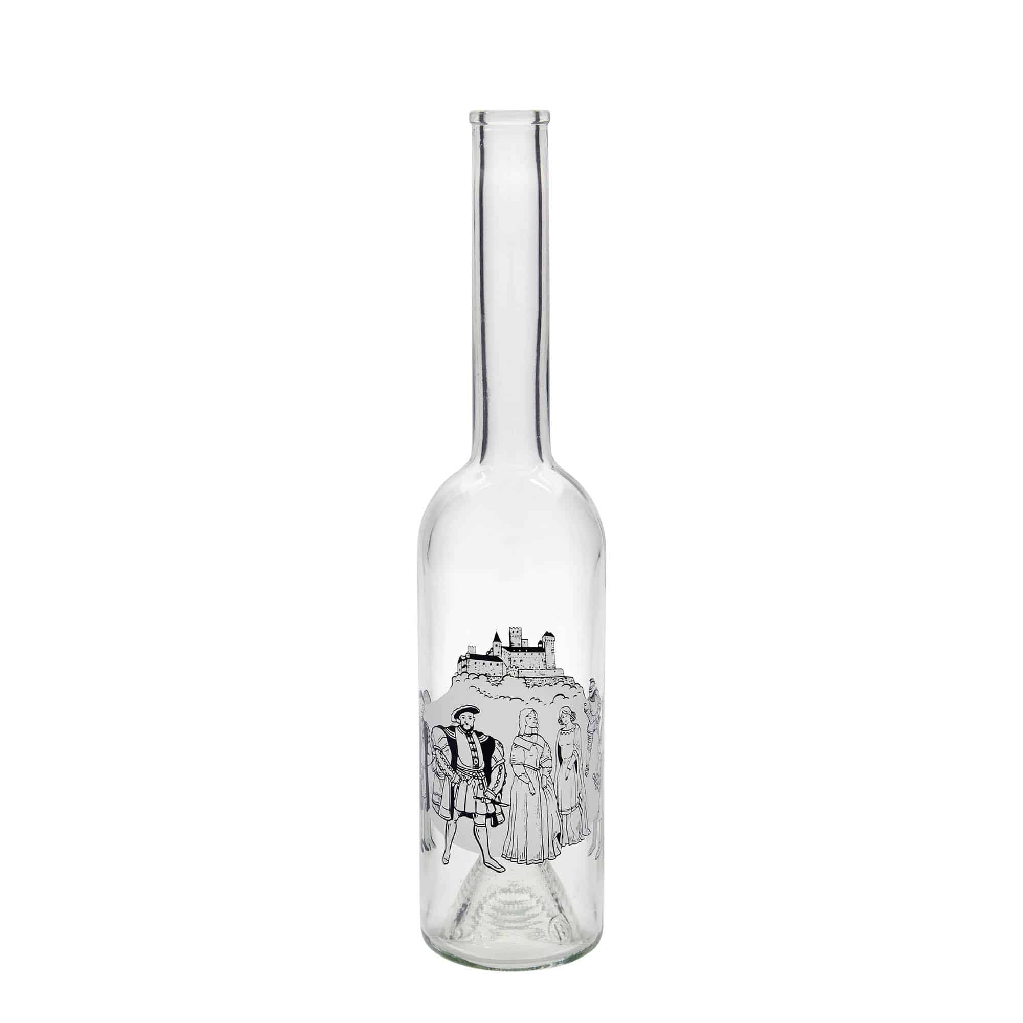 500 ml Garrafa de vidro 'Opera', Motivo: Idade Média, boca: Cortiça 500 ml Garrafa de vidro 'Opera', Motivo: Idade Média, boca: Cortiça