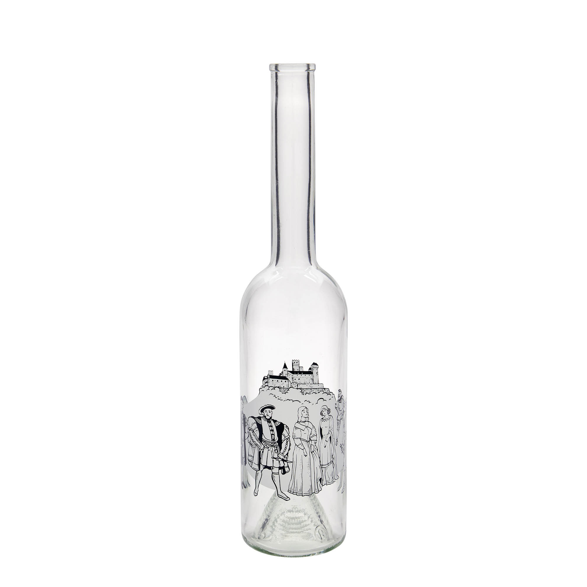 Garrafa de vidro de 500 ml 'Opera', motivo: Idade Média, boca: cortiça Garrafa de vidro de 500 ml 'Opera', motivo: Idade Média, boca: cortiça