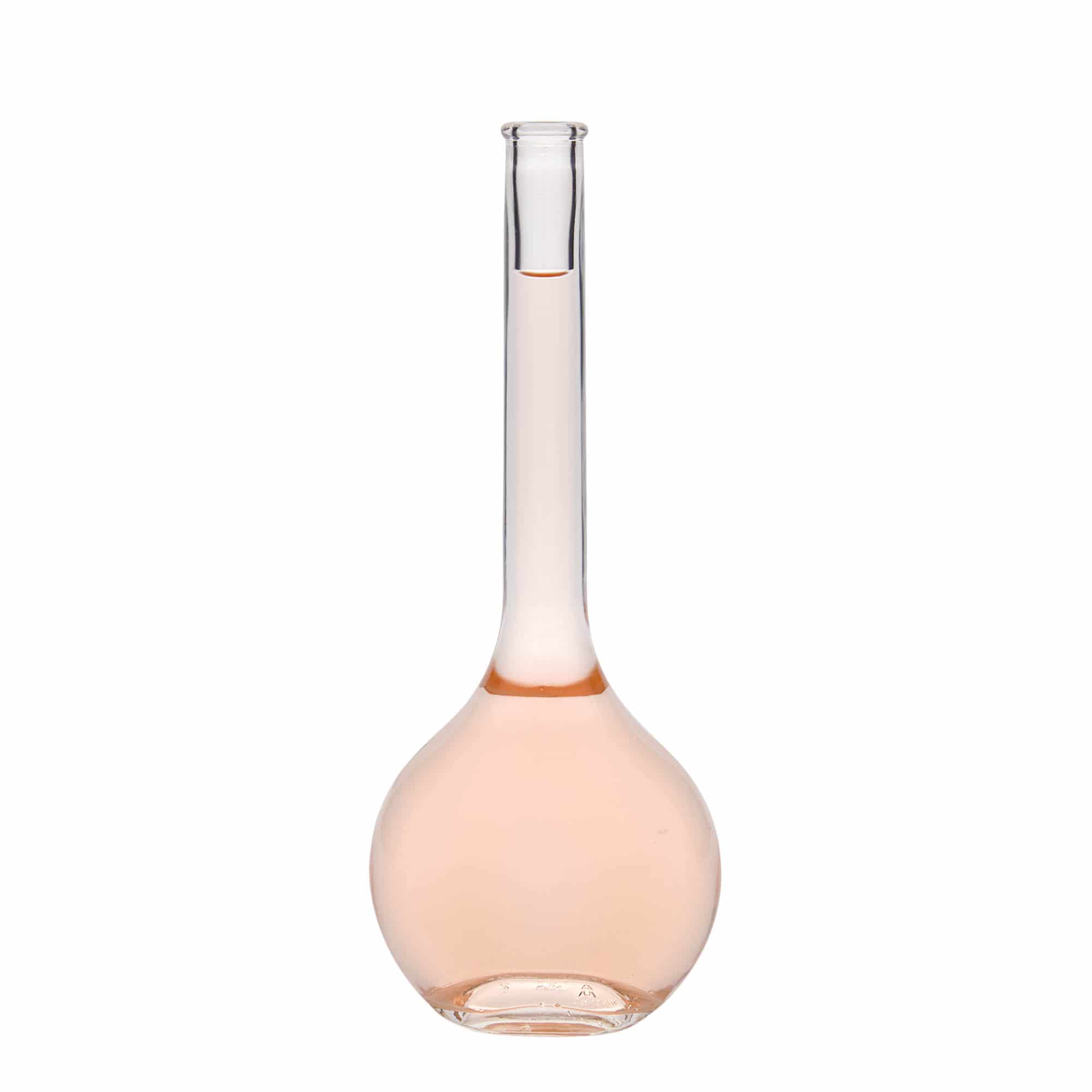 500 ml Garrafa de vidro 'Contessa', oval, boca: Cortiça