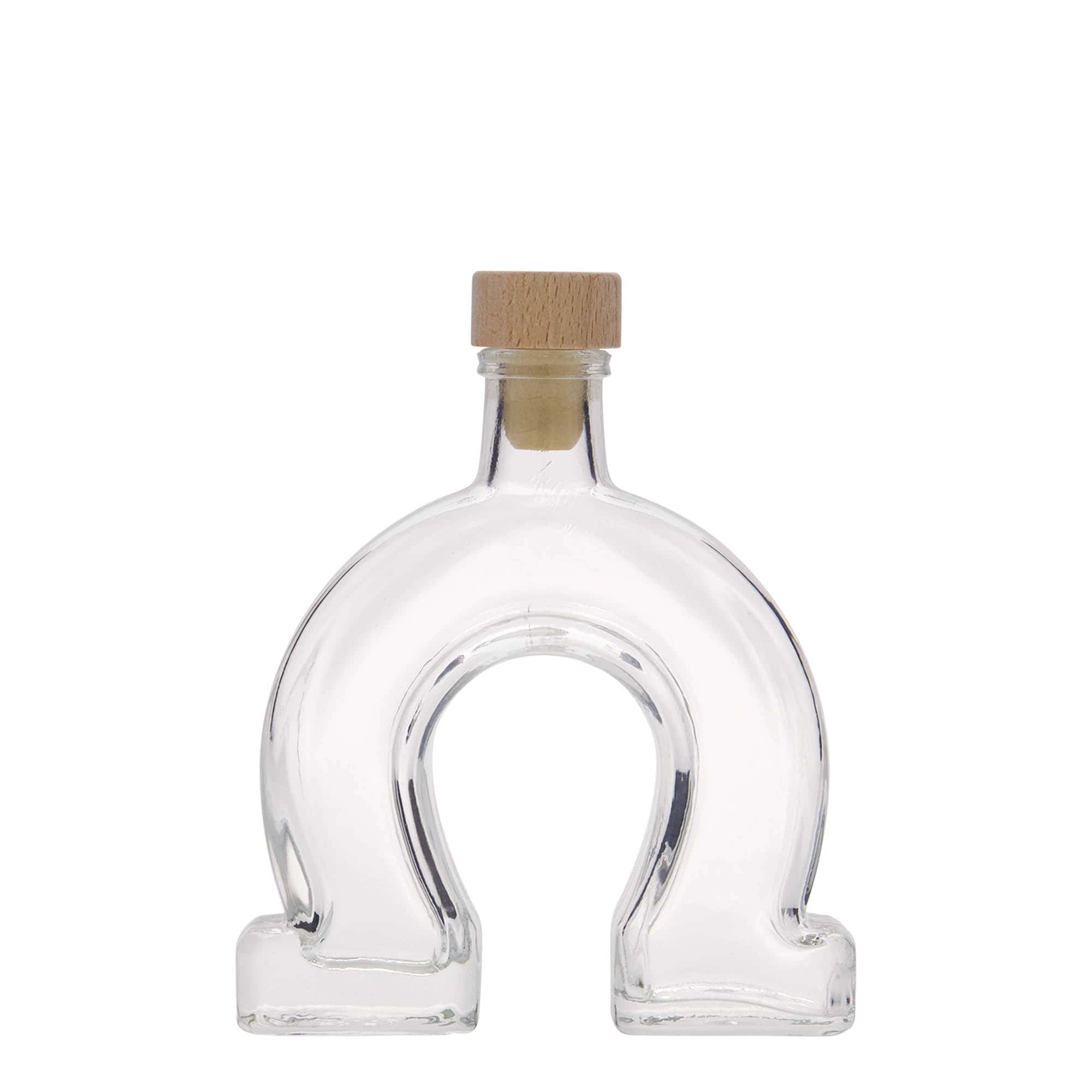 Frasco de vidro de 100 ml 'Ferradura', boca: cortiça