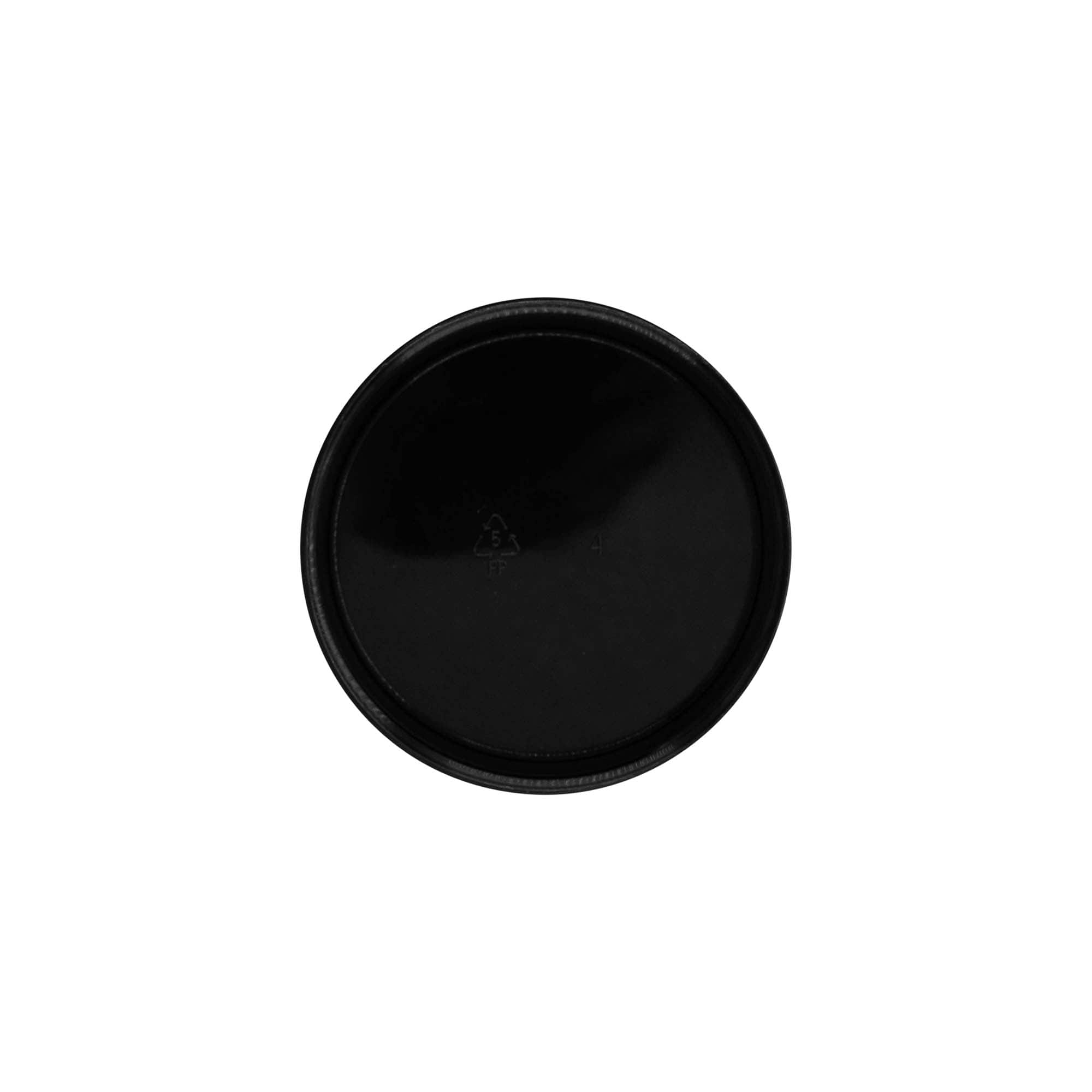 Tampa de rosca, plástico PP, preto, boca: 70/400