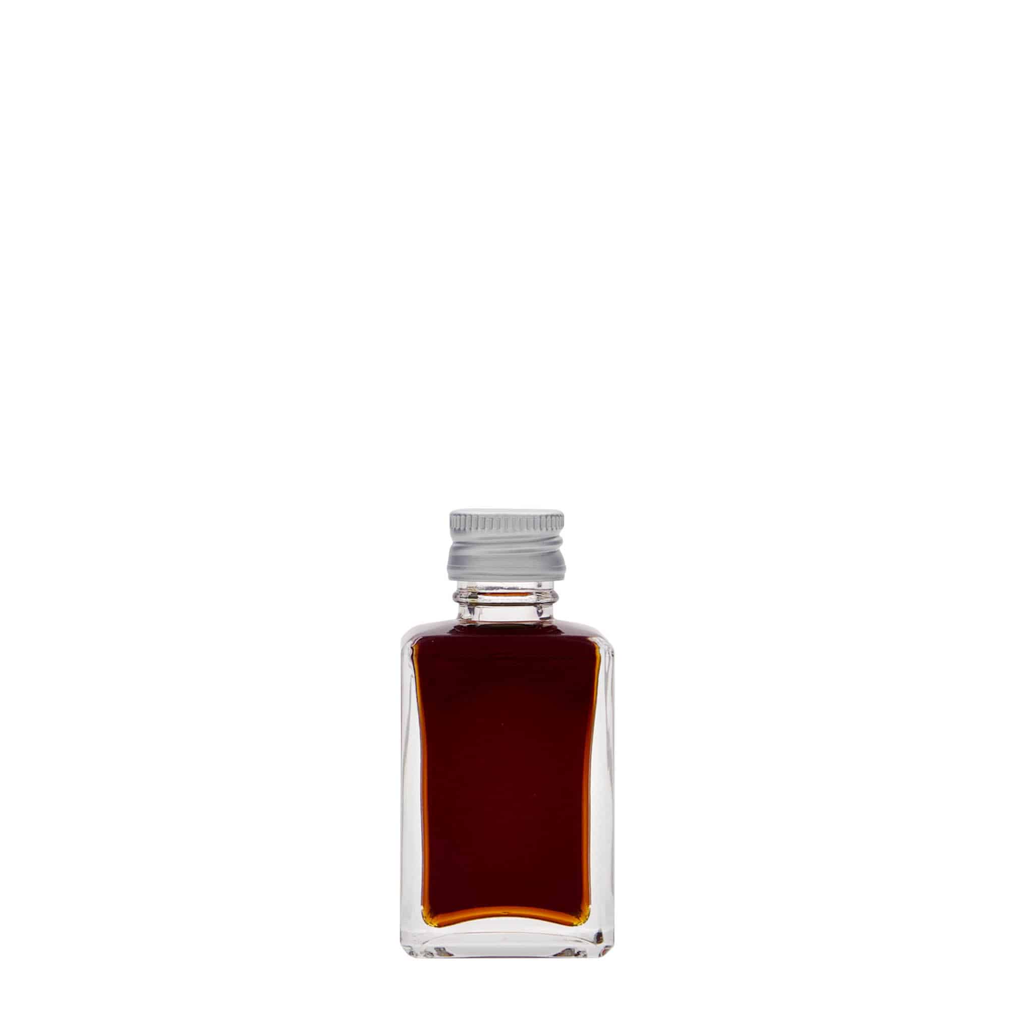 30 ml Garrafa de vidro 'Tamme', quadrada, boca: PP 18