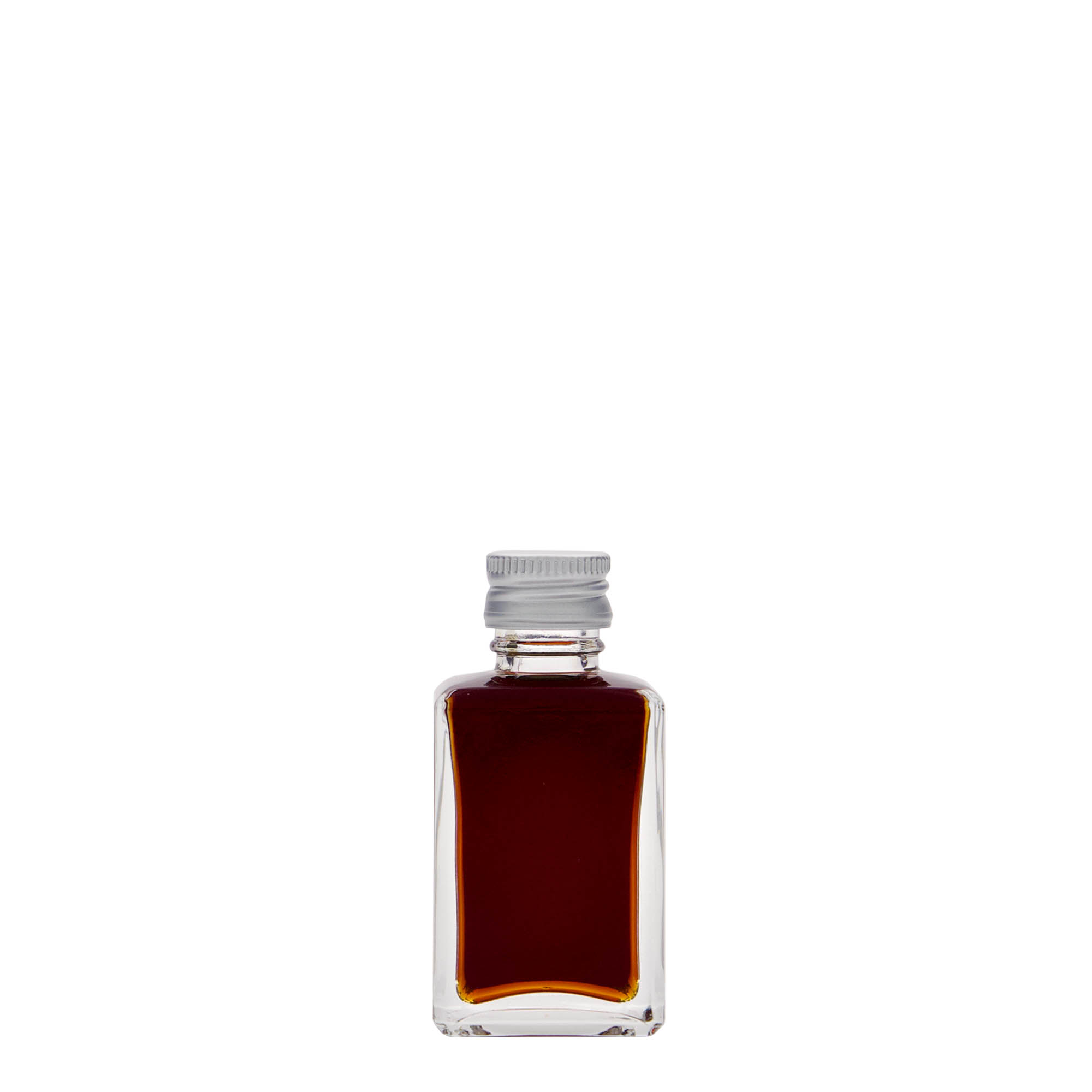 Frasco de vidro de 30 ml 'Tamme', quadrado, boca: PP 18 Frasco de vidro de 30 ml 'Tamme', quadrado, boca: PP 18