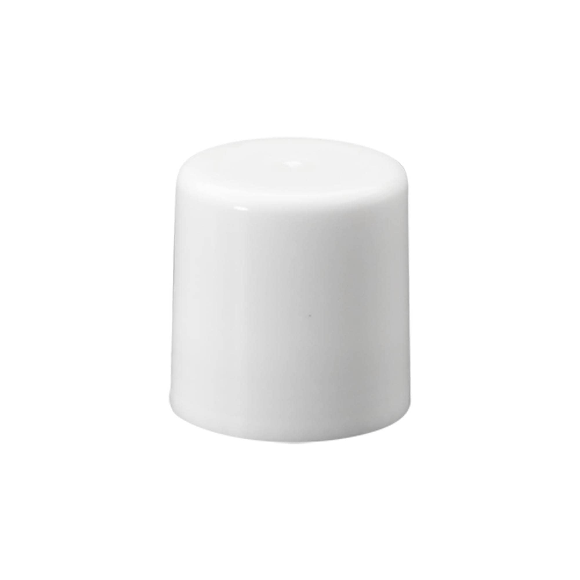 Tampa para frasco Roll-On de 50 ml, plástico PP, branco, para boca: Tampa de rosca Tampa para frasco Roll-On de 50 ml, plástico PP, branco, para boca: Tampa de rosca