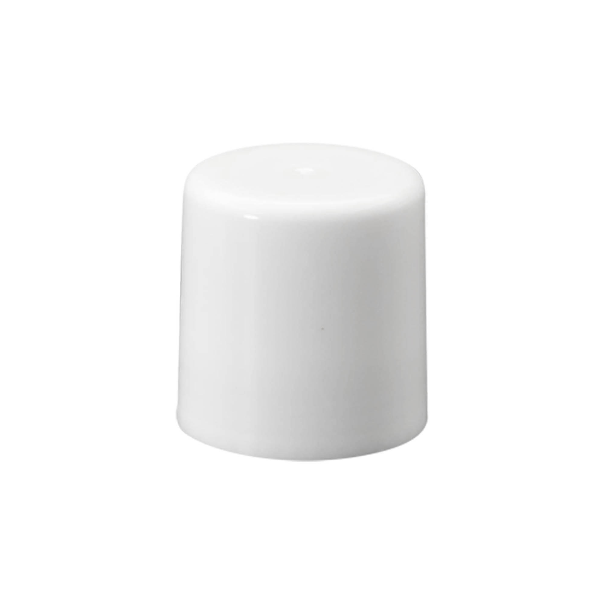 Tampa para frasco roll-on de 50 ml, plástico PP, branca, para bocal: tampa de rosca