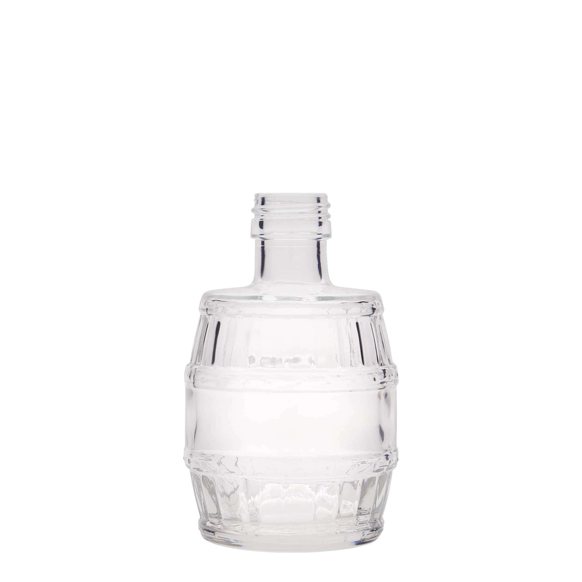 Frasco de vidro de 200 ml 'Barril', boca: PP 28