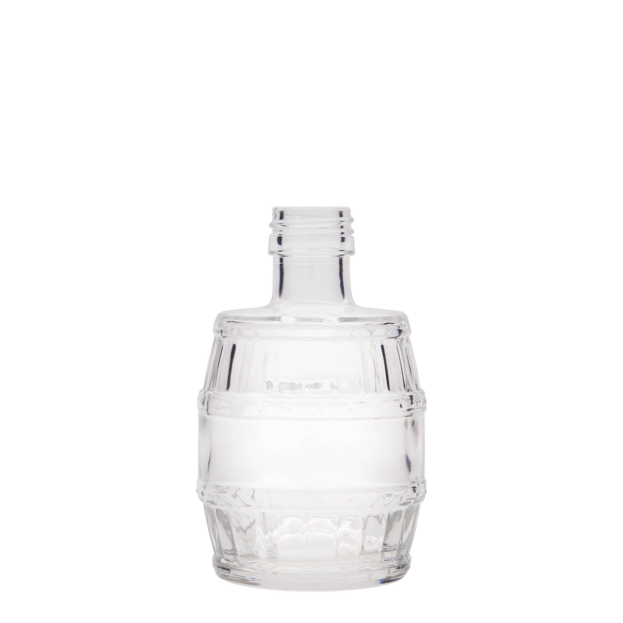 Frasco de vidro de 200 ml 'Barril', boca: PP 28 Frasco de vidro de 200 ml 'Barril', boca: PP 28