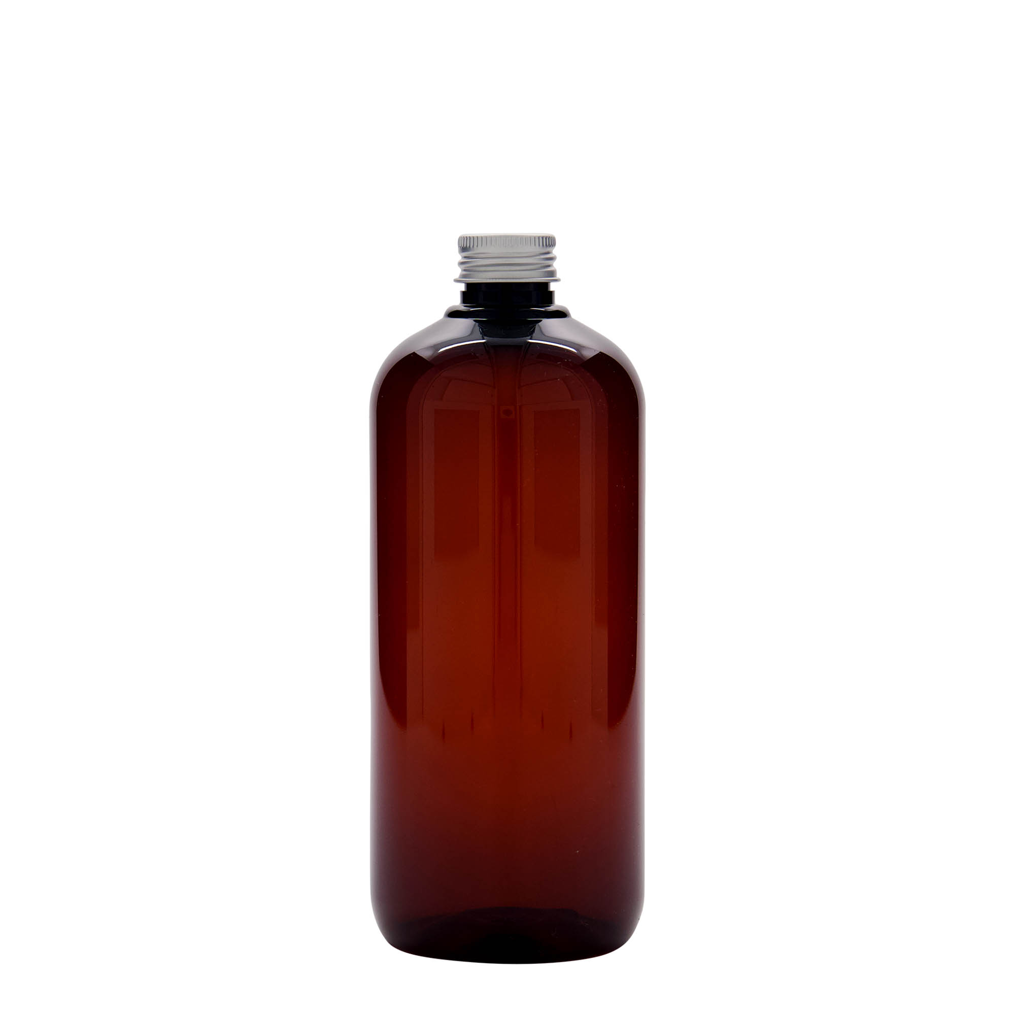 Garrafa de plástico reciclado 500 ml 'Victor's Best', PCR, castanha, bocal: 24/410 Garrafa de plástico reciclado 500 ml 'Victor's Best', PCR, castanha, bocal: 24/410
