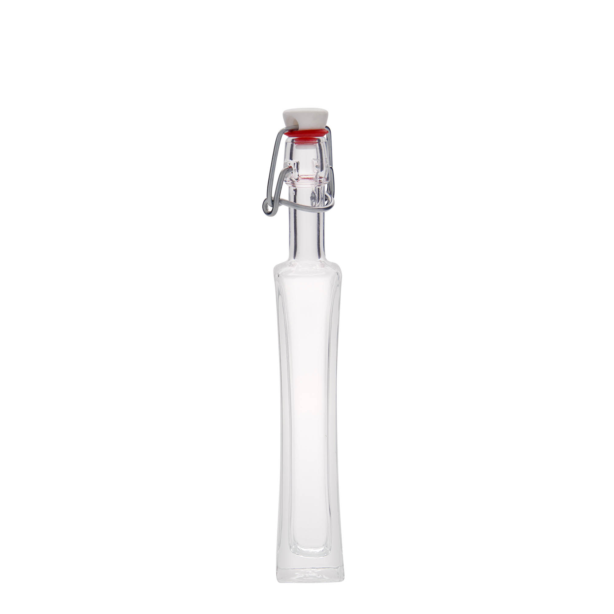 Frasco de vidro de 40 ml 'Koko', quadrado, boca: fecho de mola