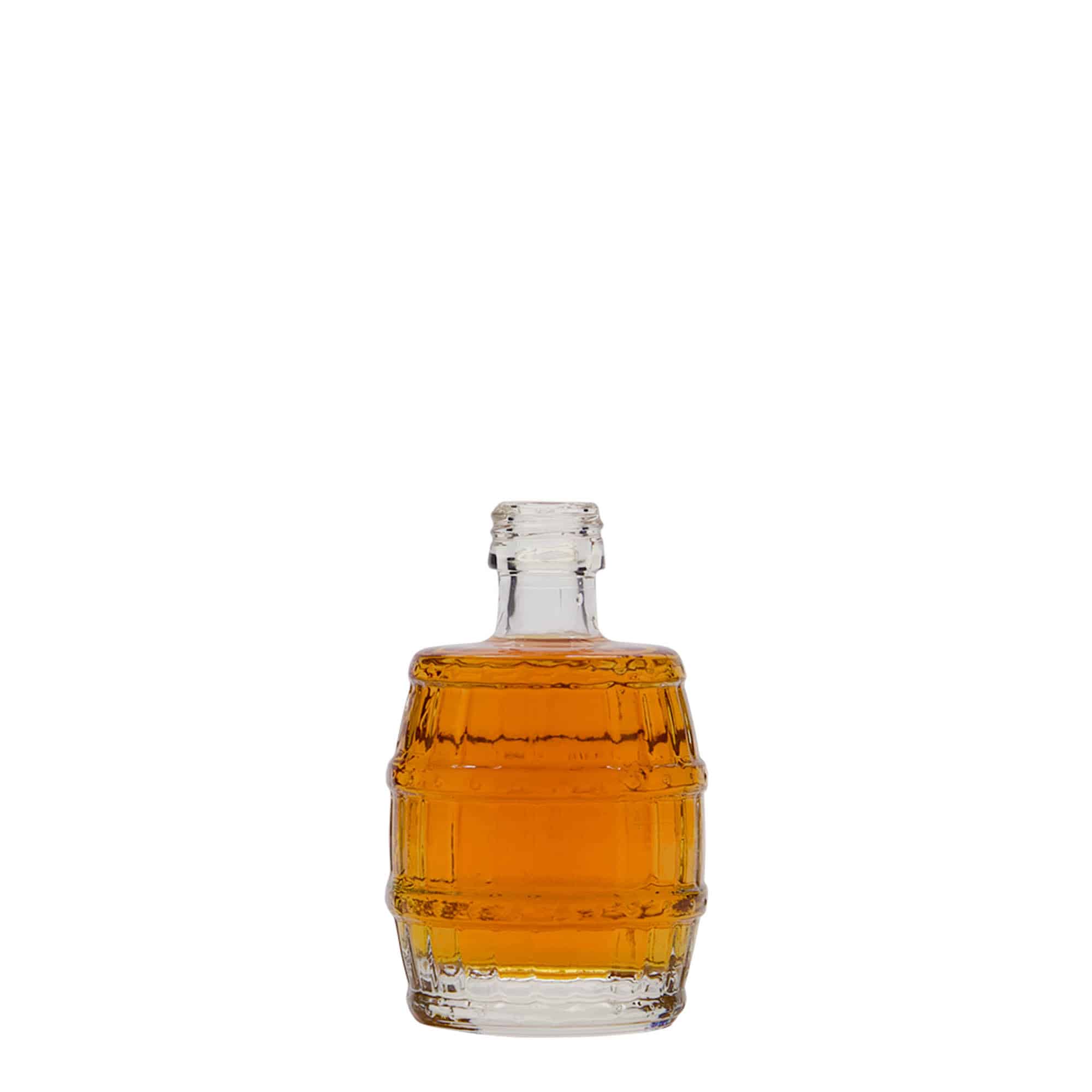 Frasco de vidro de 50 ml 'Barril', bocal: PP 18
