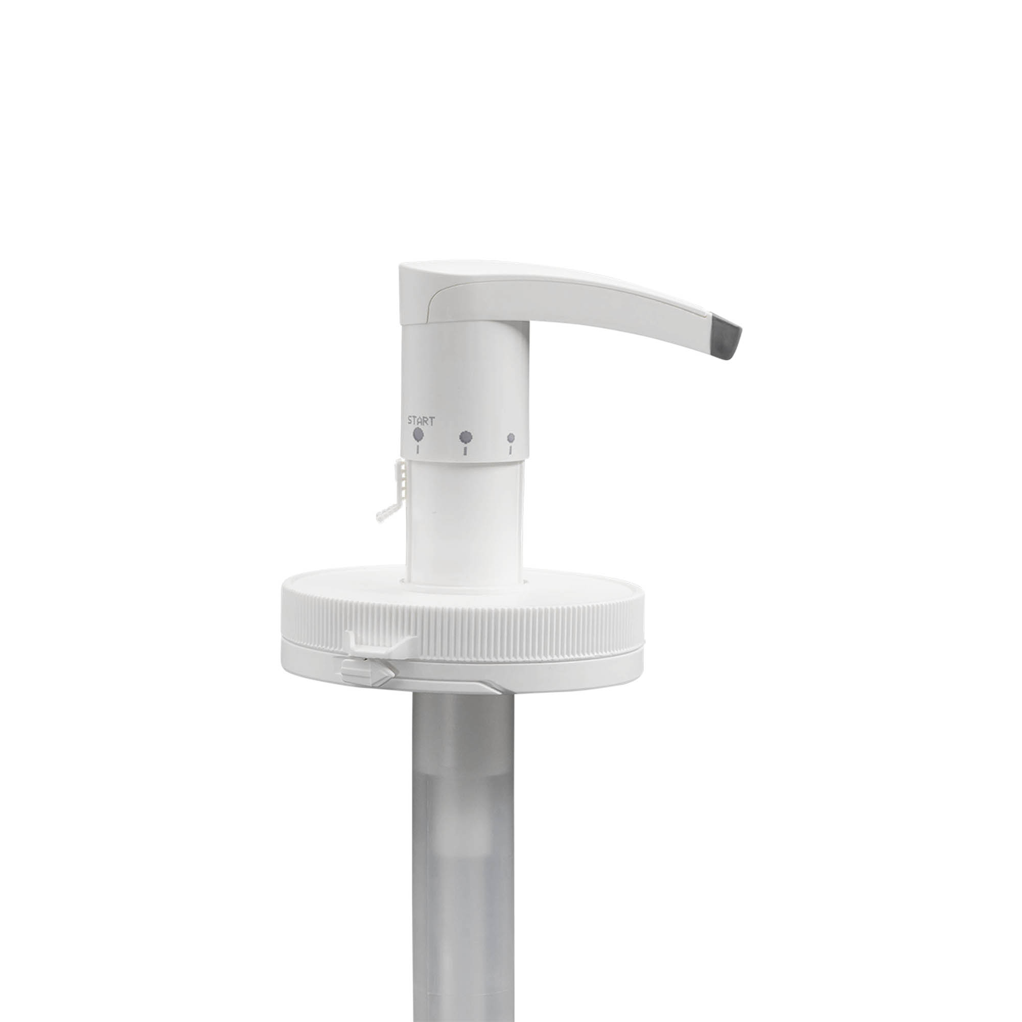 Bomba doseadora para 655 ml 'Securibox', plástico PE, branco, para bocal: tampa de rosca Bomba doseadora para 655 ml 'Securibox', plástico PE, branco, para bocal: tampa de rosca