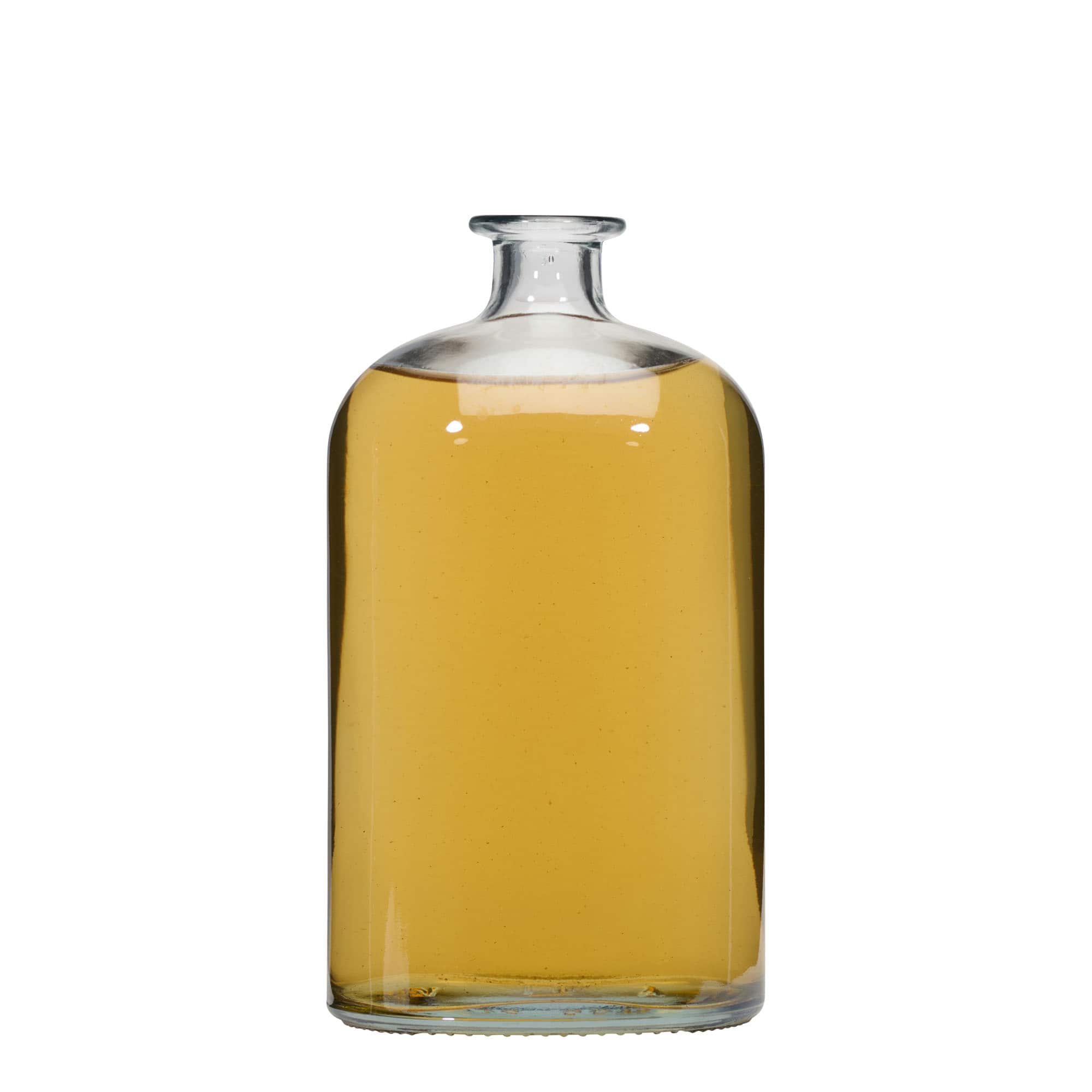 1000 ml Garrafa de vidro 'Dundee', oval, boca: Cortiça 1000 ml Garrafa de vidro 'Dundee', oval, boca: Cortiça