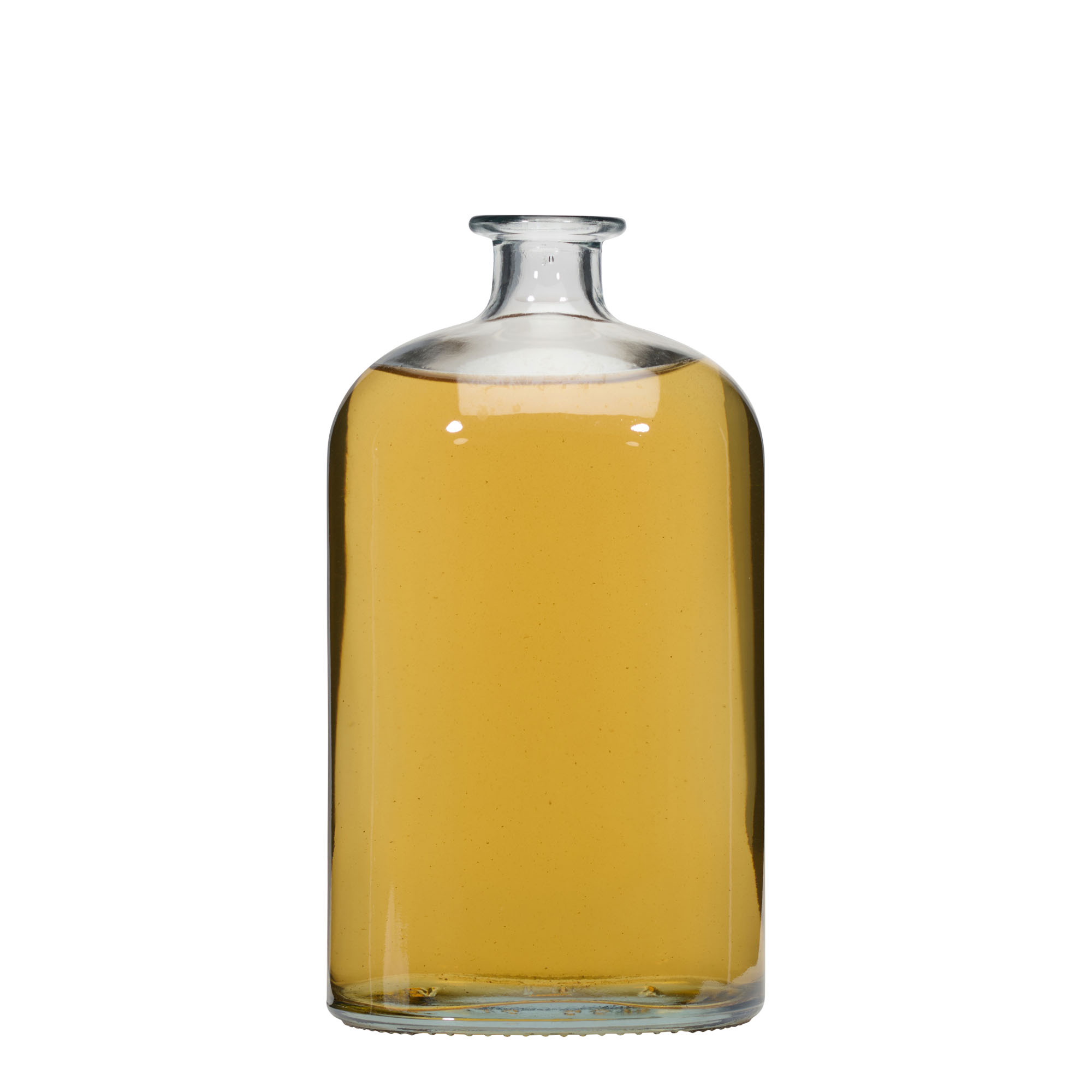 Garrafa de vidro 1.000 ml 'Dundee', oval, gargalo: cortiça