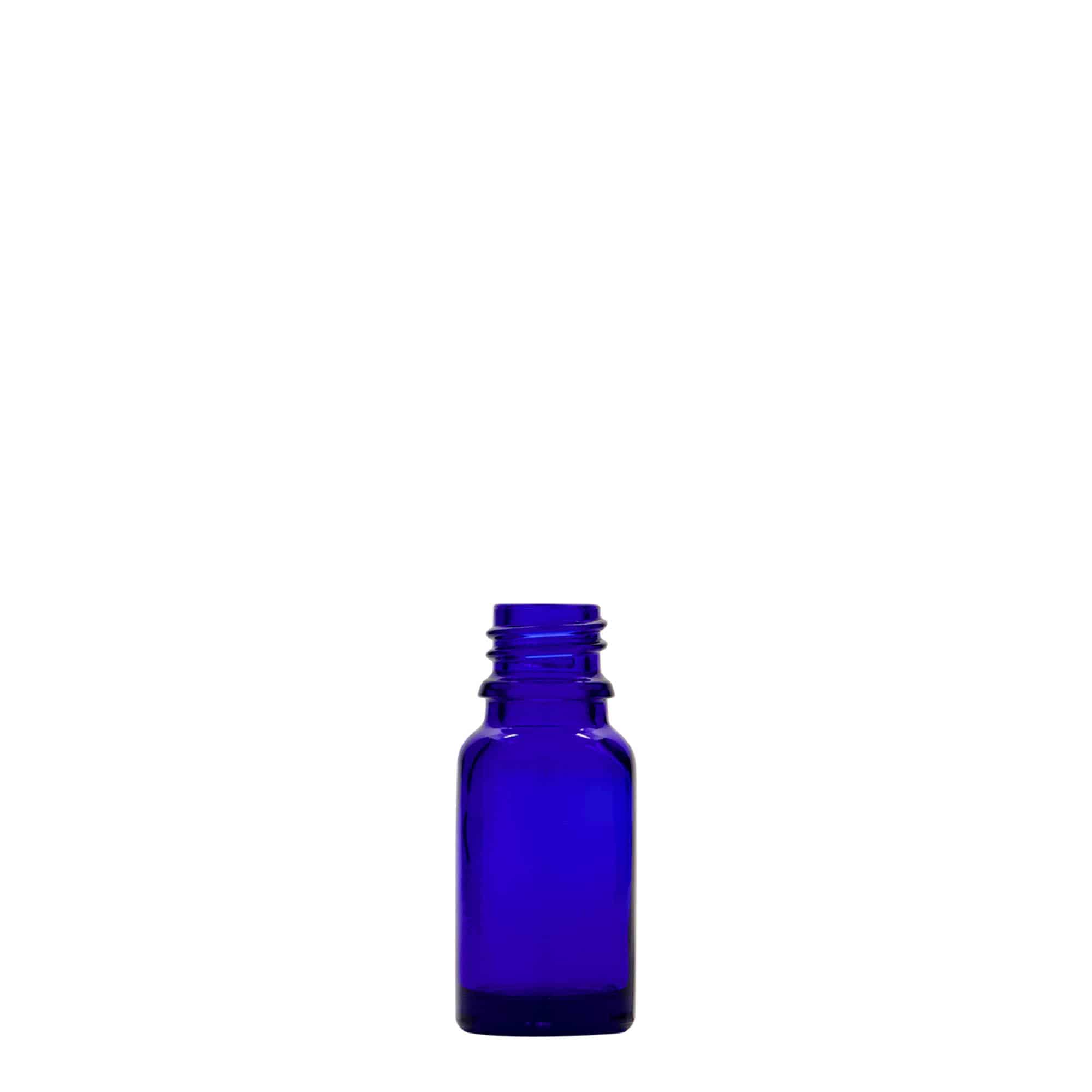 Frasco de medicamento de 10 ml, vidro, azul royal, bocal: DIN 18