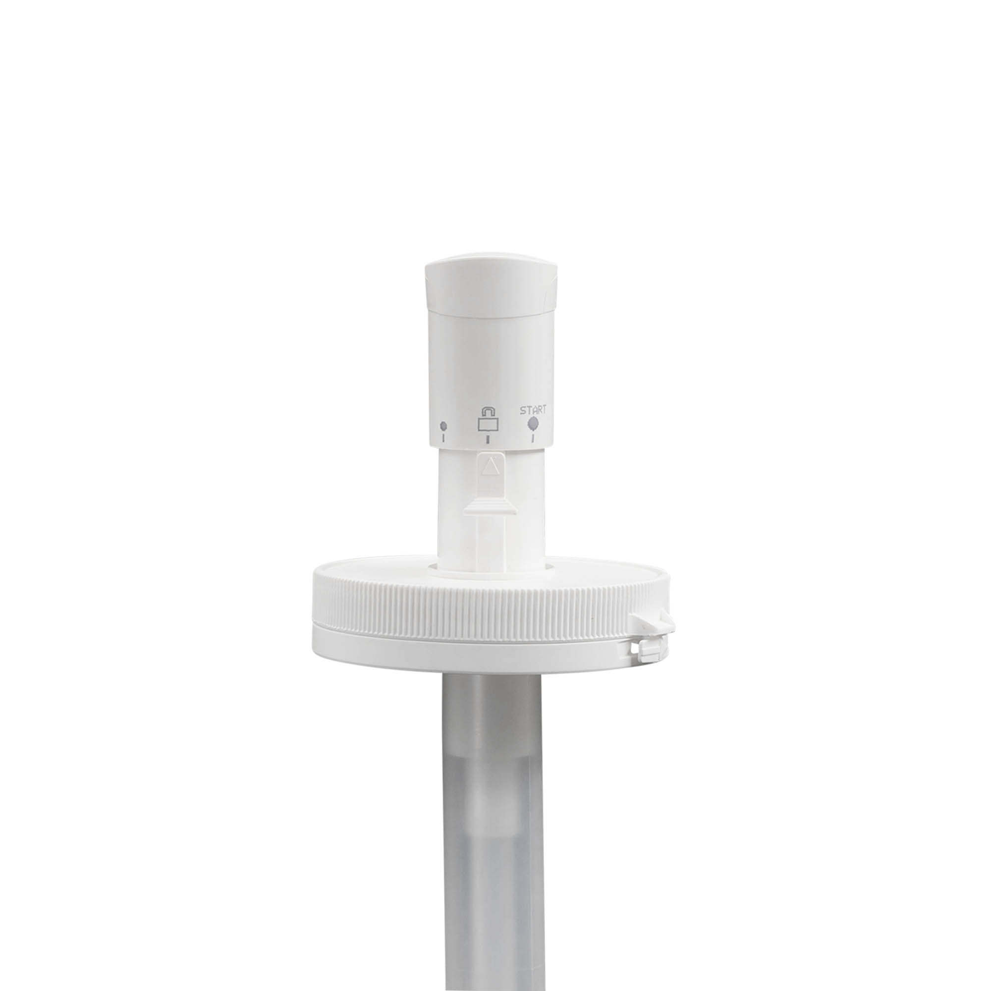 Bomba doseadora para 655 ml 'Securibox', plástico PE, branco, para bocal: tampa de rosca Bomba doseadora para 655 ml 'Securibox', plástico PE, branco, para bocal: tampa de rosca