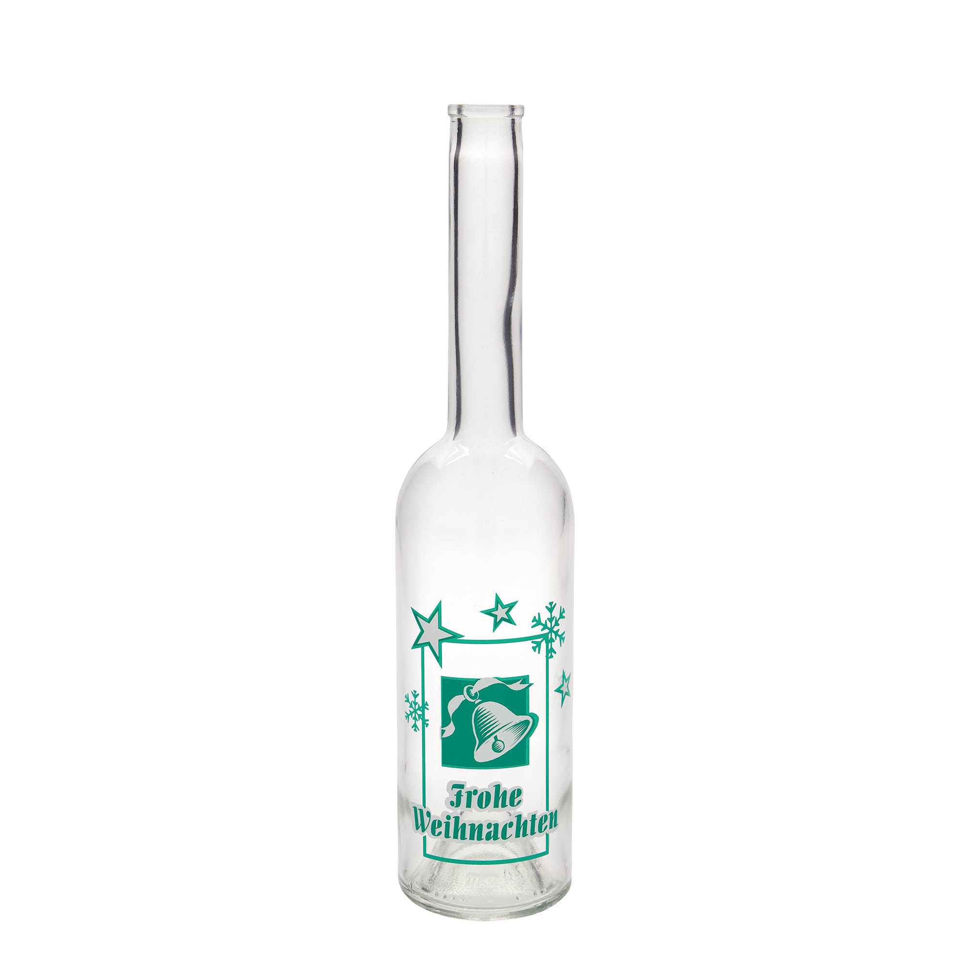 Garrafa de vidro de 500 ml 'Ópera', motivo: Feliz Natal, boca: cortiça Garrafa de vidro de 500 ml 'Ópera', motivo: Feliz Natal, boca: cortiça