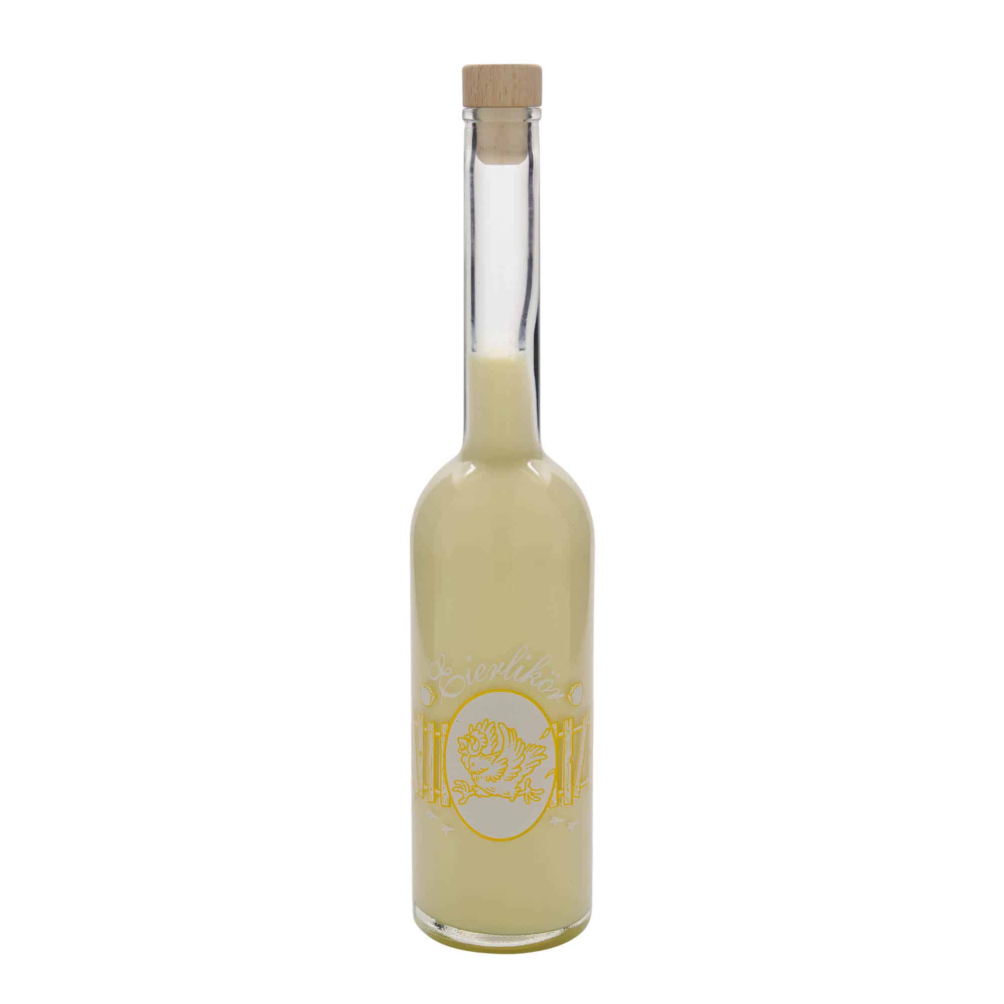 500 ml Garrafa de vidro 'Opera', Motivo: Licor de ovo, boca: Cortiça