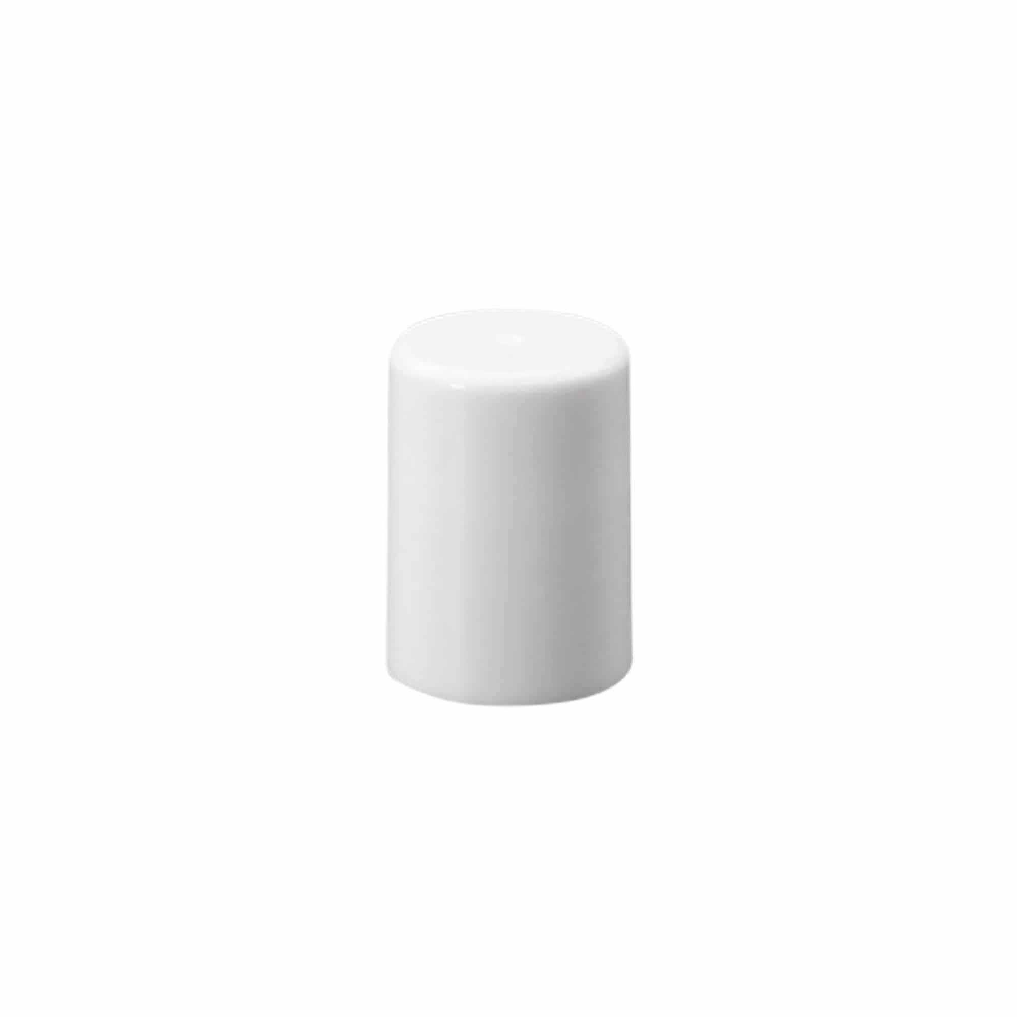 Tampa para frasco roll-on de 10 ml, plástico PP, branca, para abertura: tampa de rosca Tampa para frasco roll-on de 10 ml, plástico PP, branca, para abertura: tampa de rosca