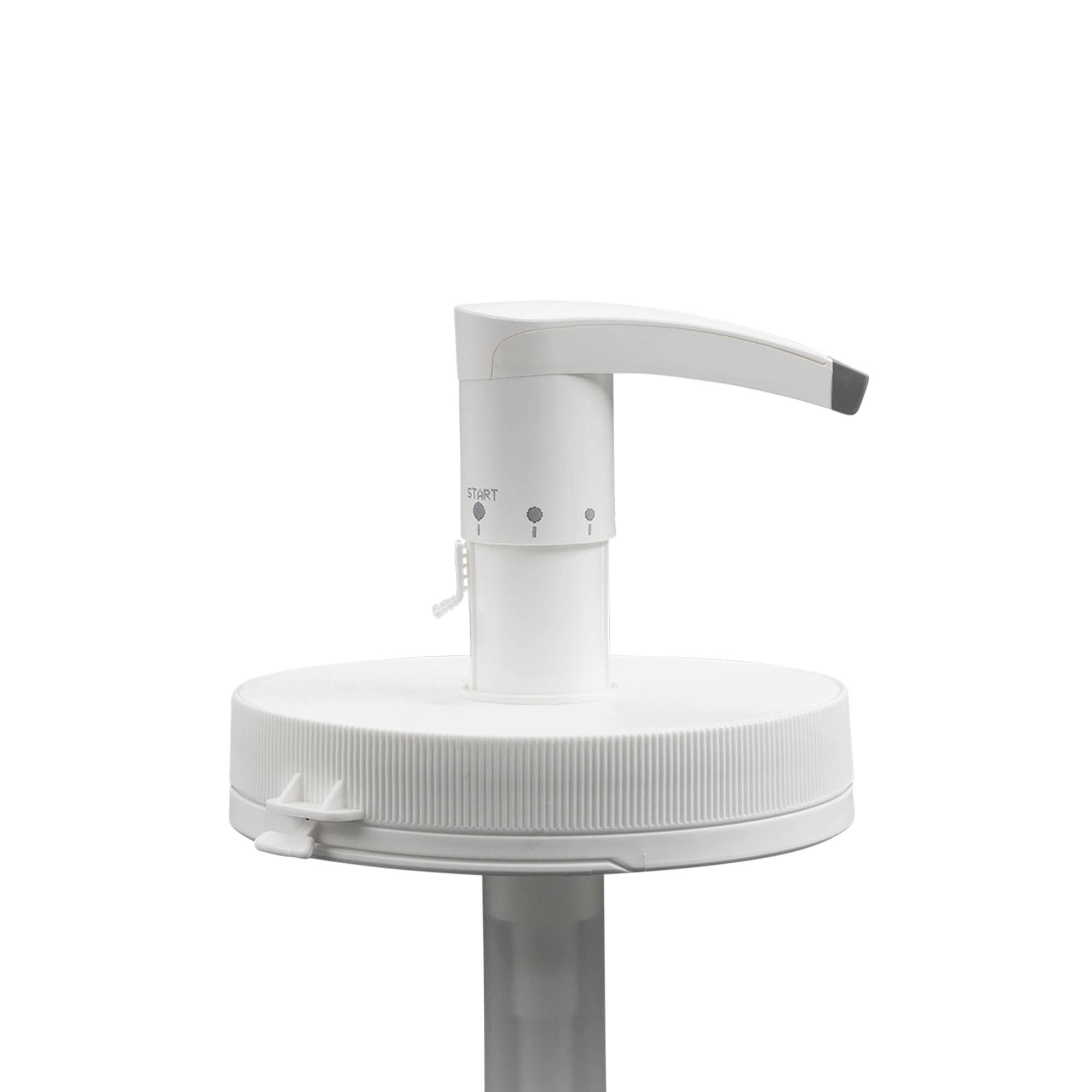 Bomba doseadora para 1.240 ml 'Securibox', plástico PE, branco, para bocal: tampa de rosca Bomba doseadora para 1.240 ml 'Securibox', plástico PE, branco, para bocal: tampa de rosca