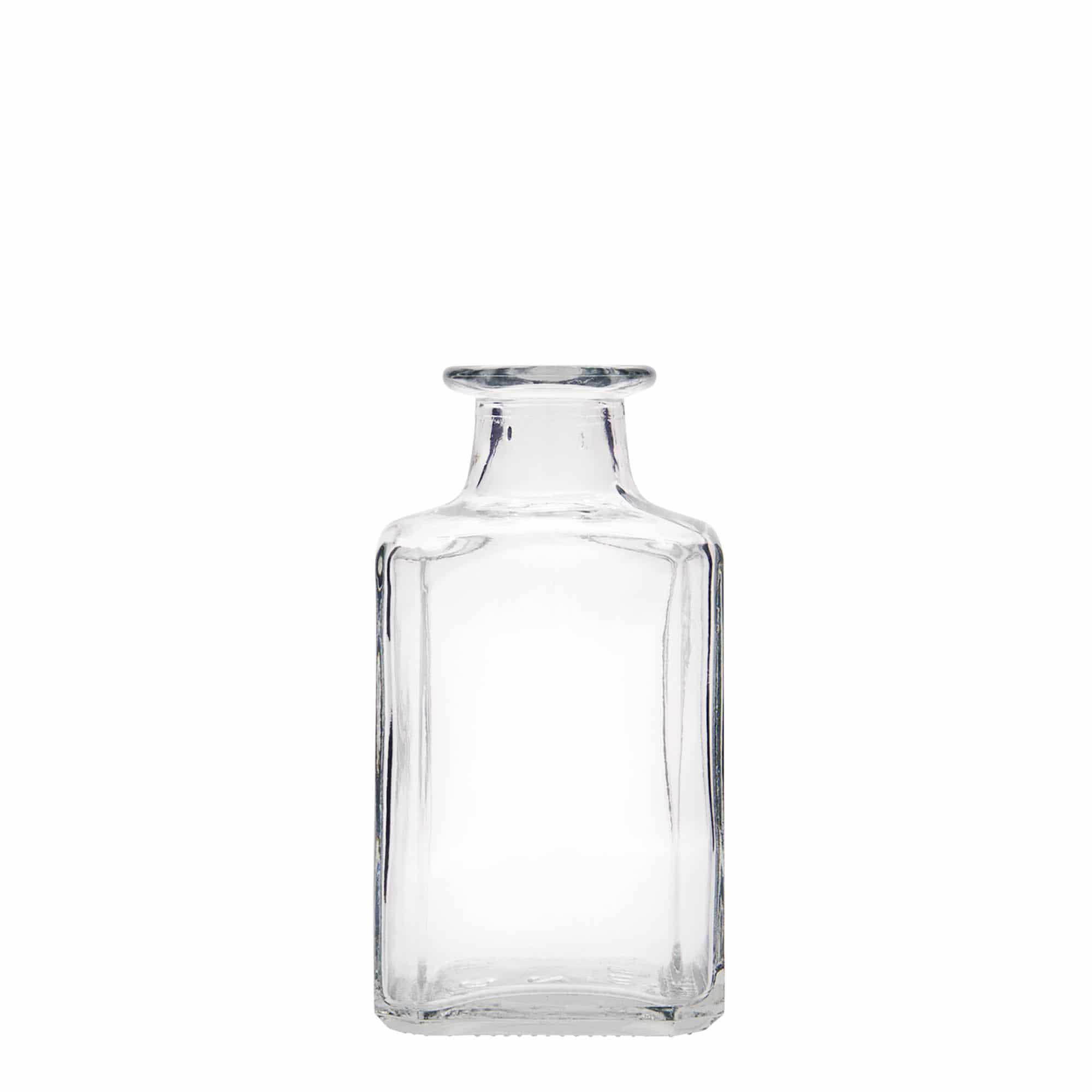 Garrafa de vidro de 250 ml 'Torben', quadrada, boca: rolha