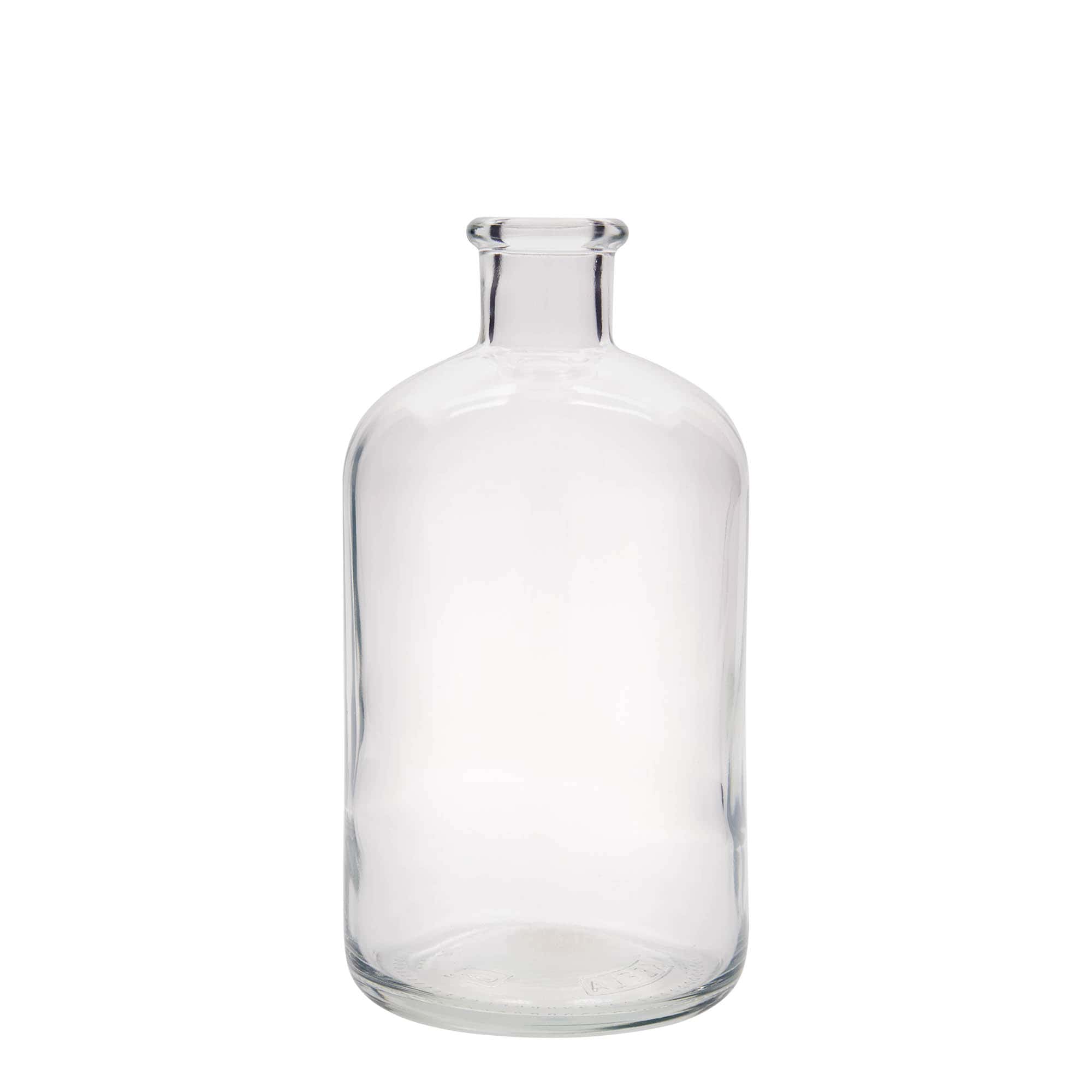 1000 ml Garrafa de vidro farmacêutica, boca: Cortiça 1000 ml Garrafa de vidro farmacêutica, boca: Cortiça