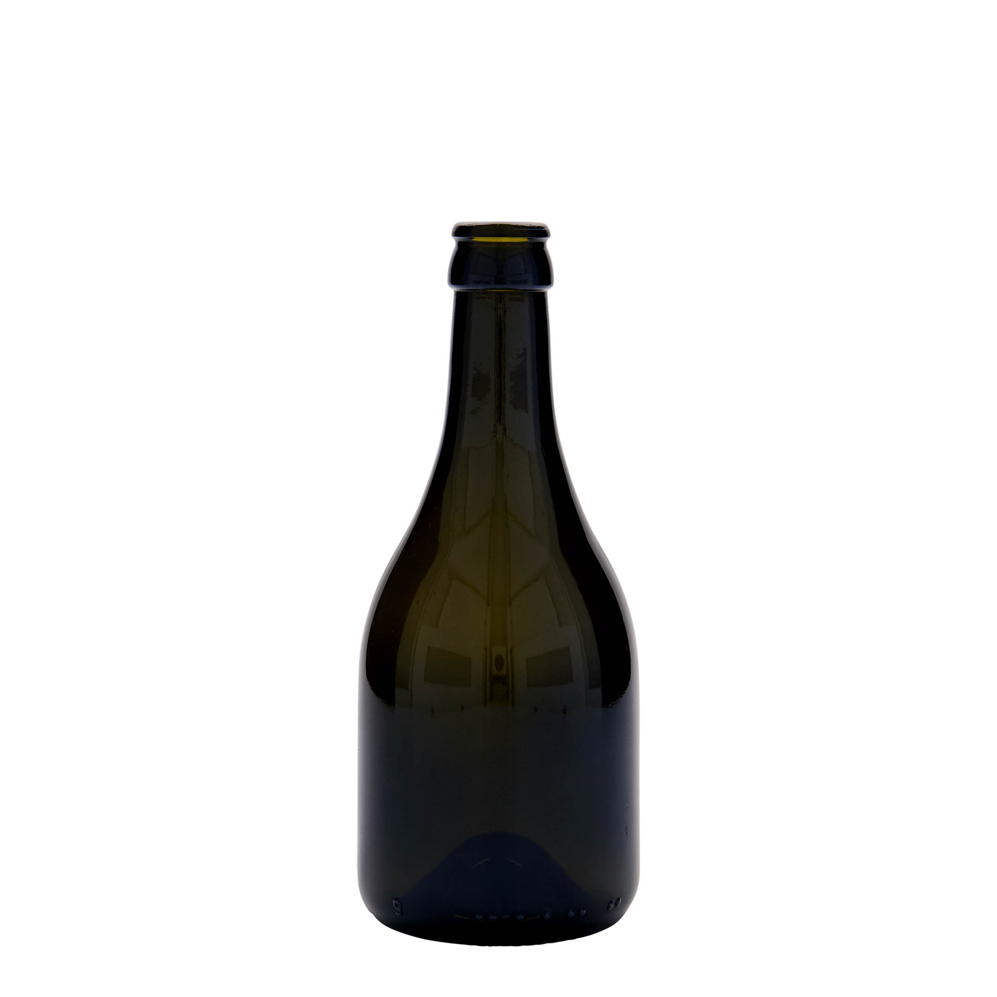 Garrafa de cerveja 330 ml 'Horta', vidro, verde antigo, boca: tampa de coroa Garrafa de cerveja 330 ml 'Horta', vidro, verde antigo, boca: tampa de coroa