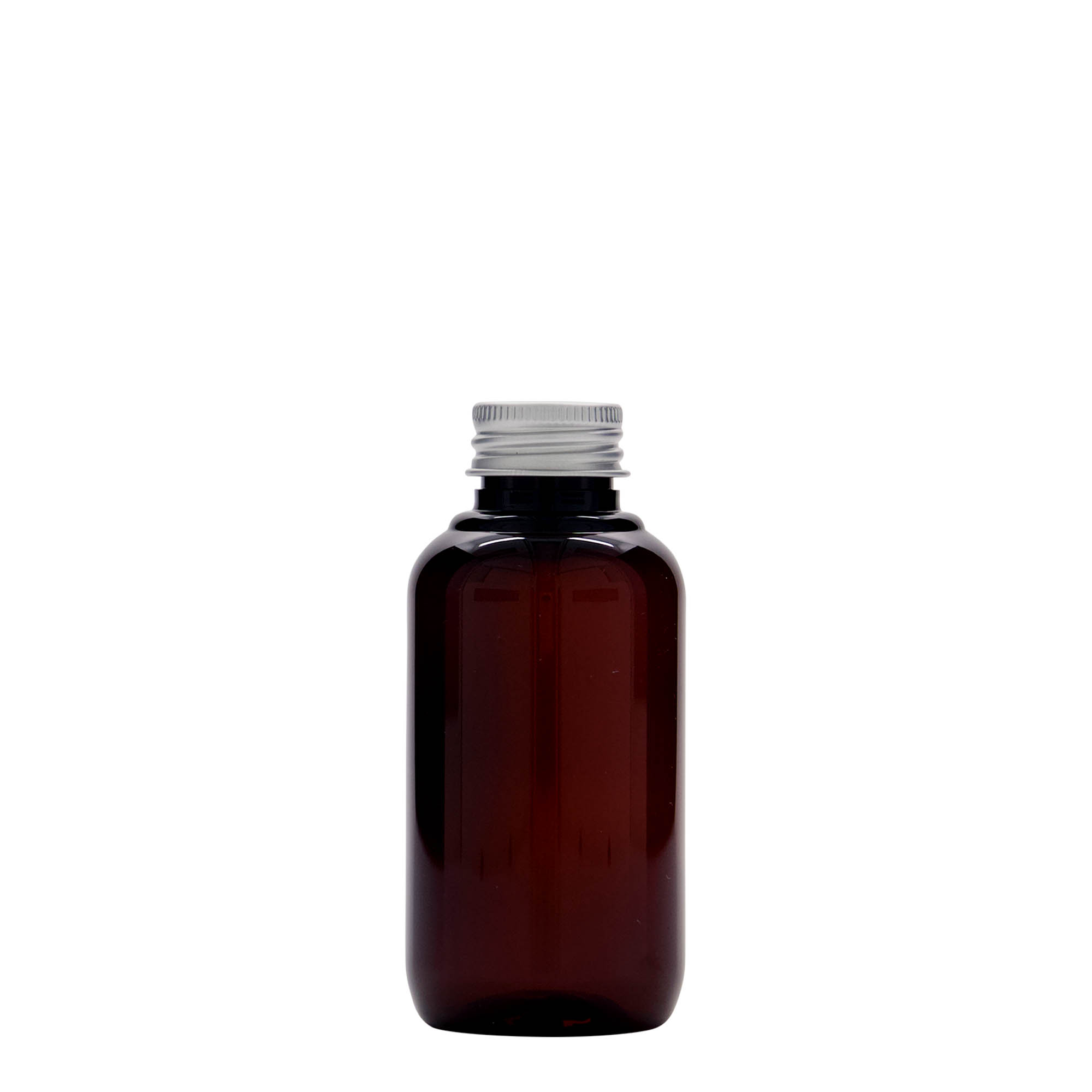 Frasco de plástico reciclado 100 ml 'Victor's Best', PCR, castanho, bocal: 24/410