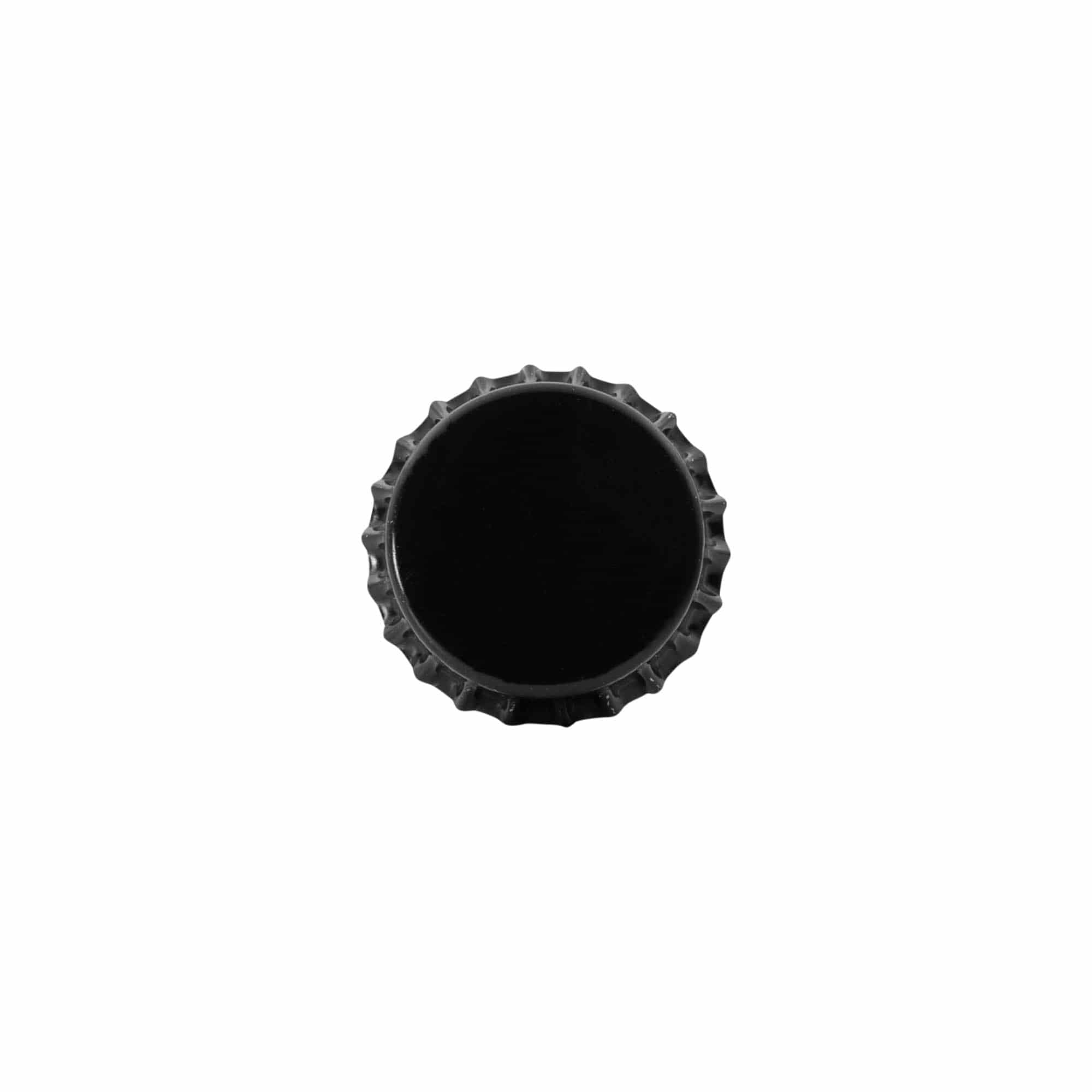 Tampas de garrafa 29 mm, metal, preto