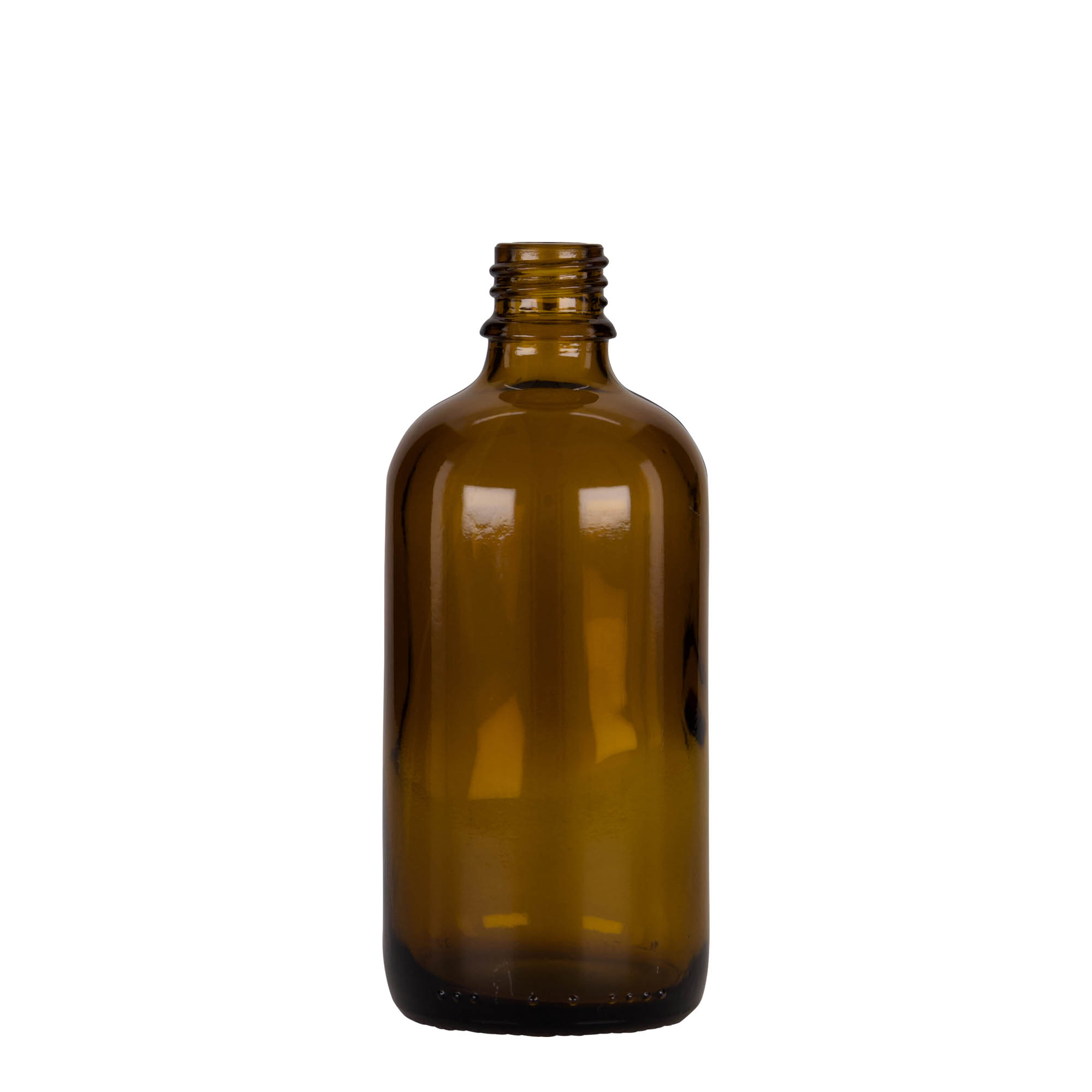 Frasco conta-gotas de 100 ml para medicamento, vidro, castanho-preto, boca: DIN 18
