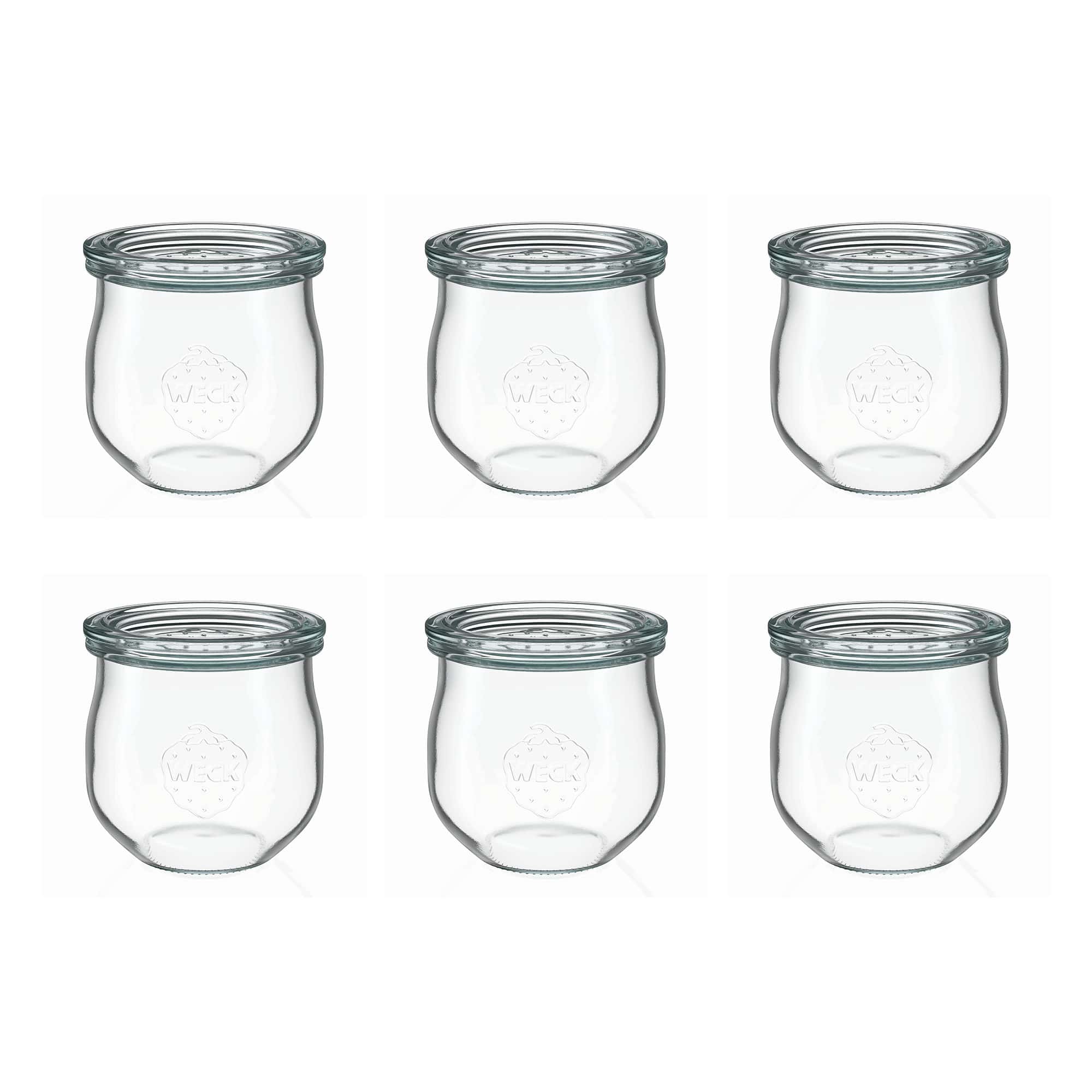 6x 370 ml WECK-frasco de tulipa com tampa de vidro RR 80