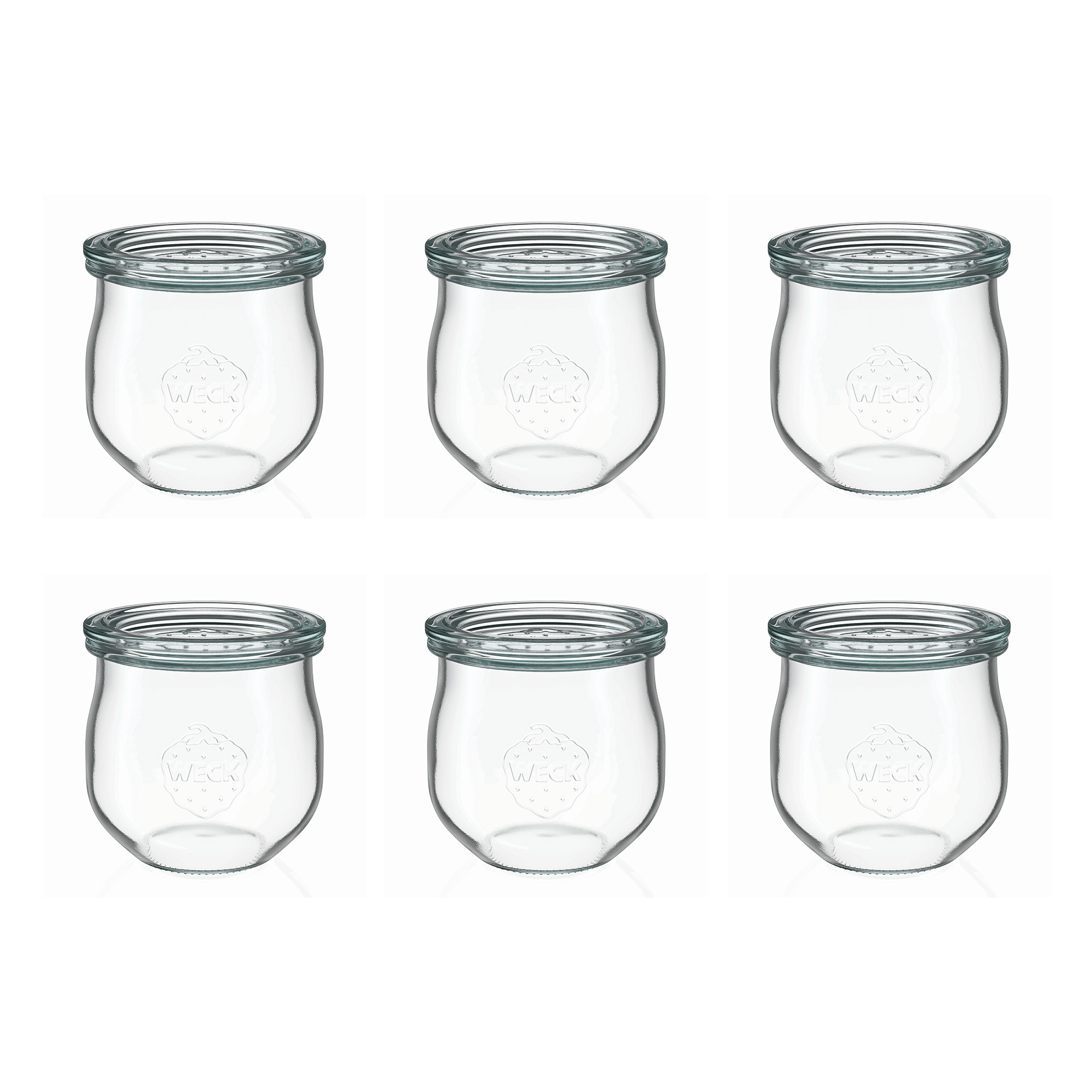 6x 370 ml WECK-frasco de tulipa com tampa de vidro RR 80