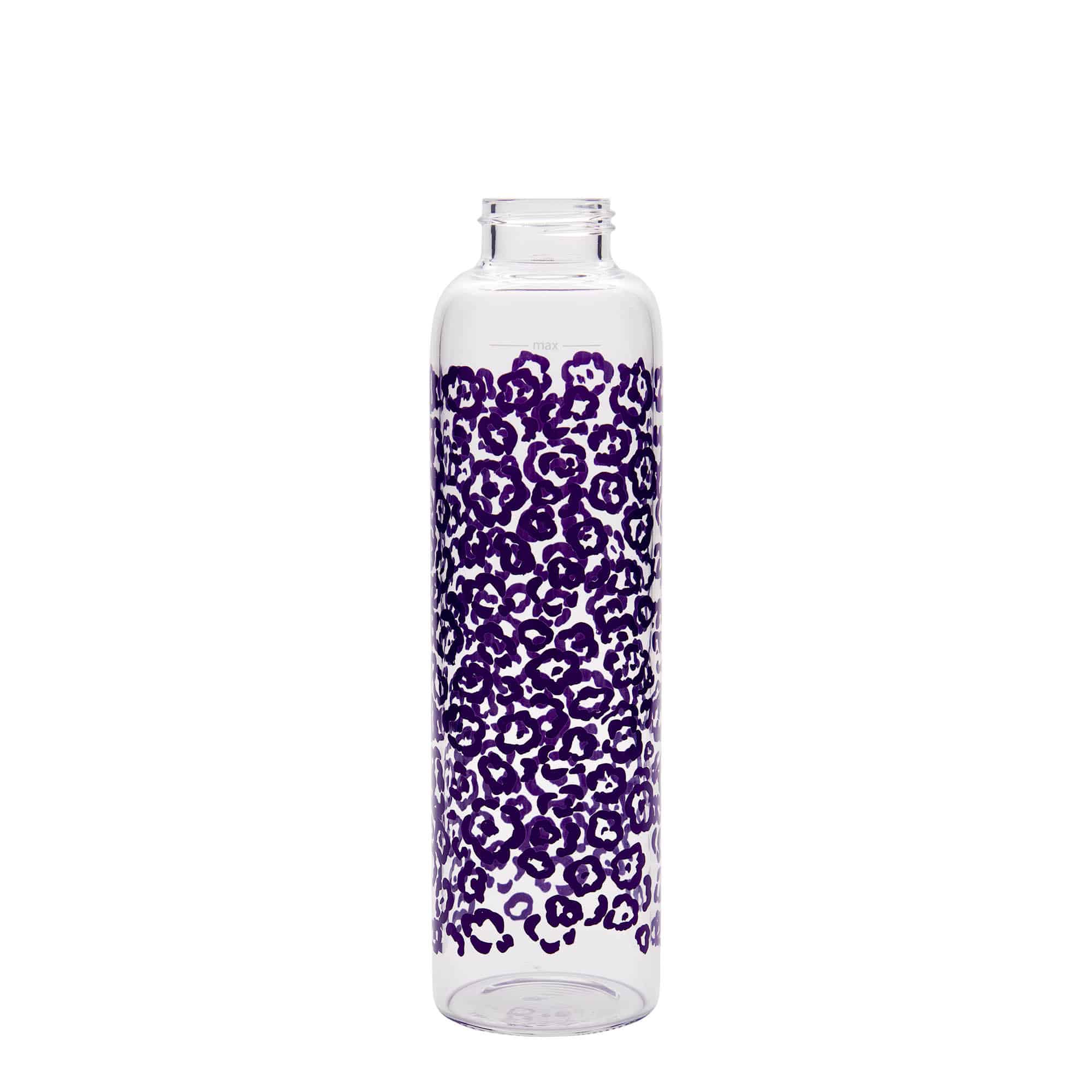 Garrafa de beber 500 ml 'Perseus - Flores Roxas', Boca: Tampa de rosca