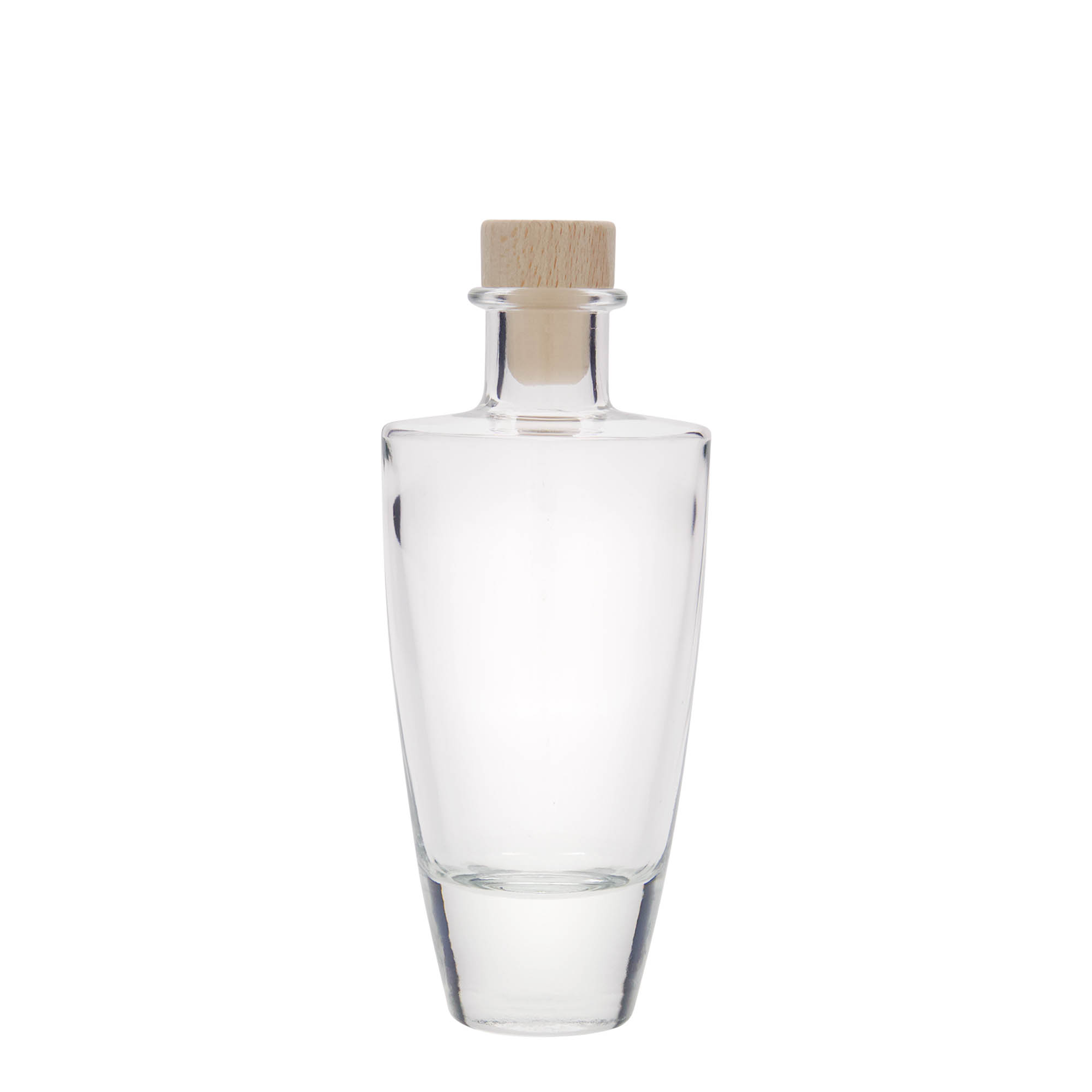 Garrafa de vidro de 200 ml 'Vanessa', oval, boca: cortiça