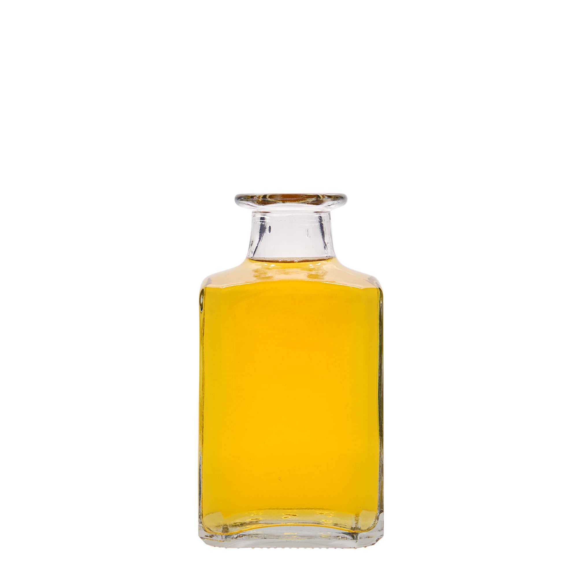 Garrafa de vidro de 250 ml 'Torben', quadrada, boca: rolha