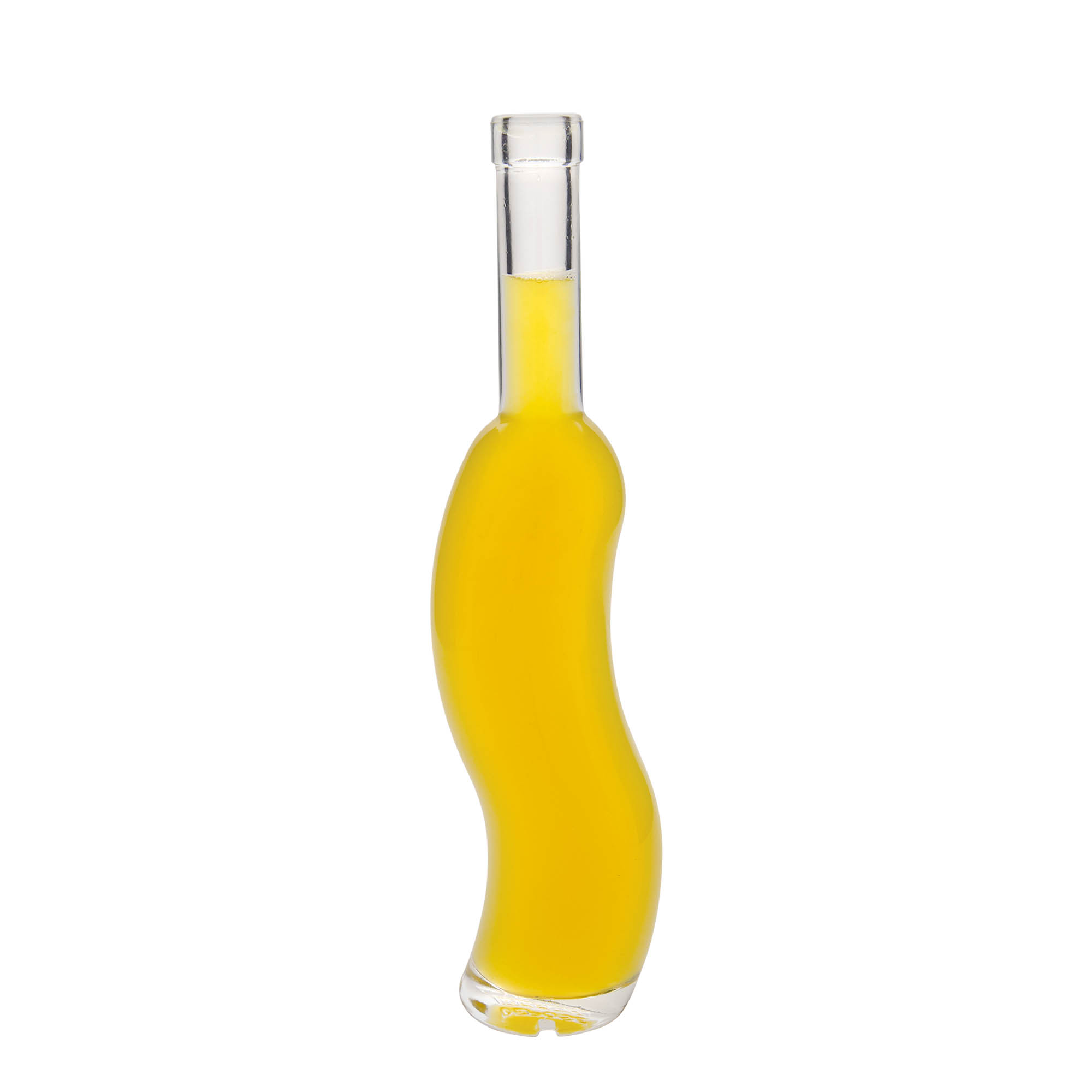 Garrafa de vidro de 350 ml 'La-Ola', semi-redonda, Boca: Cortiça