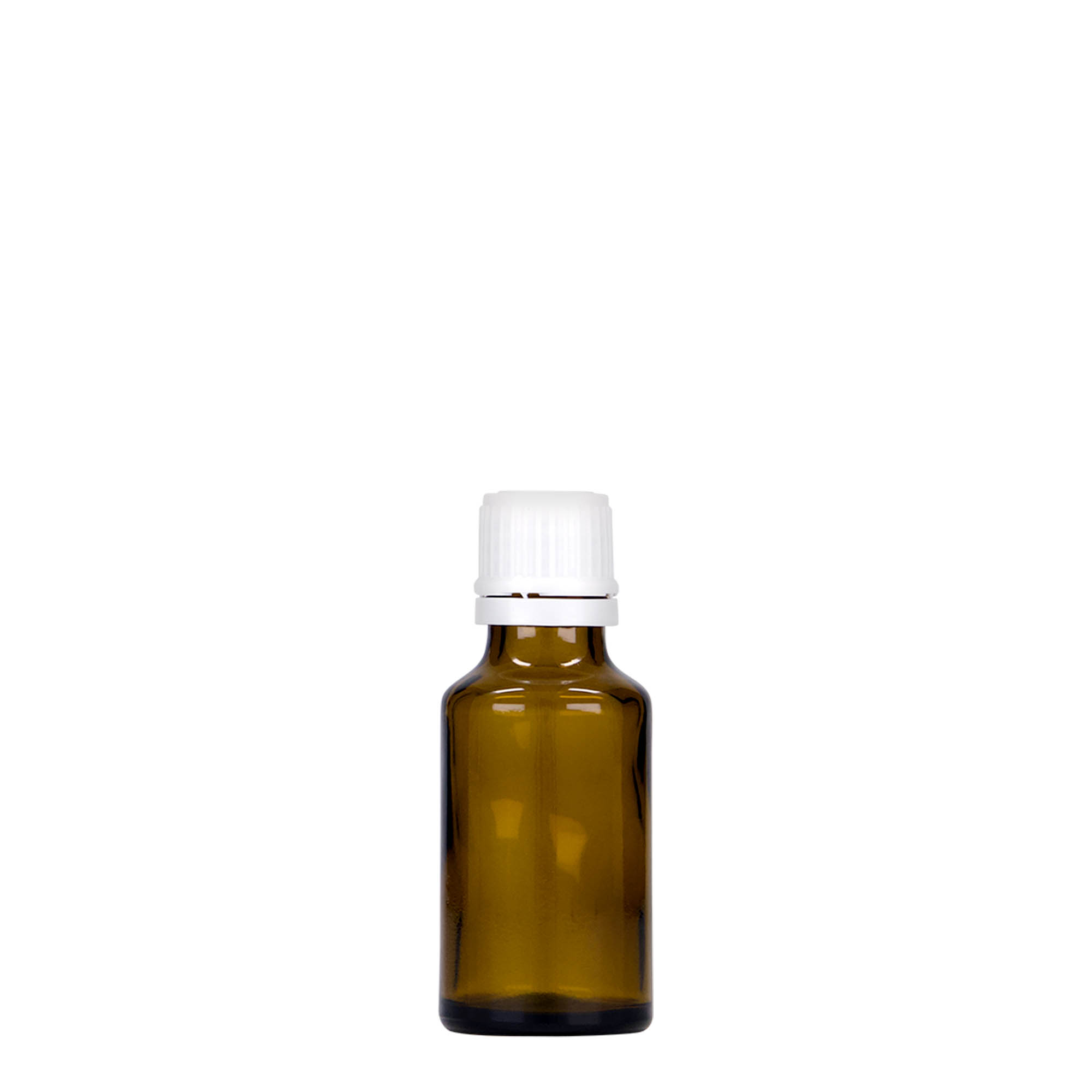Frasco médico de 25 ml, vidro, castanho, boca: DIN 18