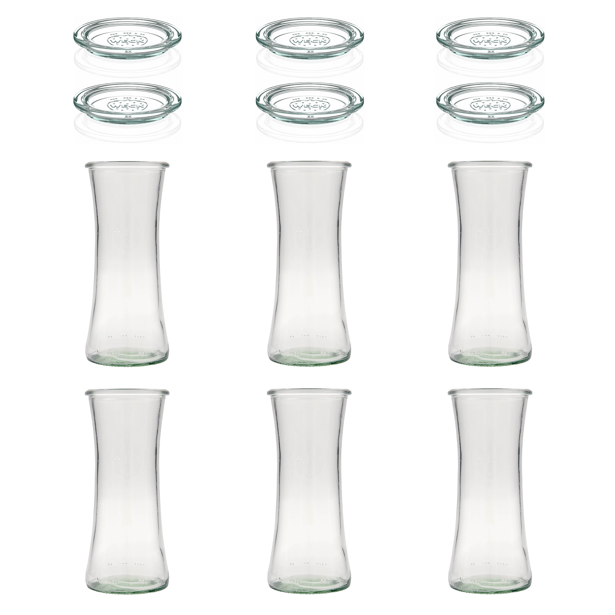6x 730 ml frasco gourmet WECK com tampa de vidro RR 80