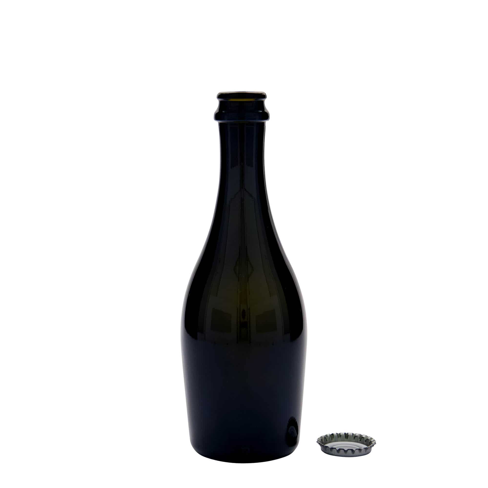 330 ml Garrafa de champanhe 'Carmen', vidro, verde antigo, boca: Tampas coroa 330 ml Garrafa de champanhe 'Carmen', vidro, verde antigo, boca: Tampas coroa