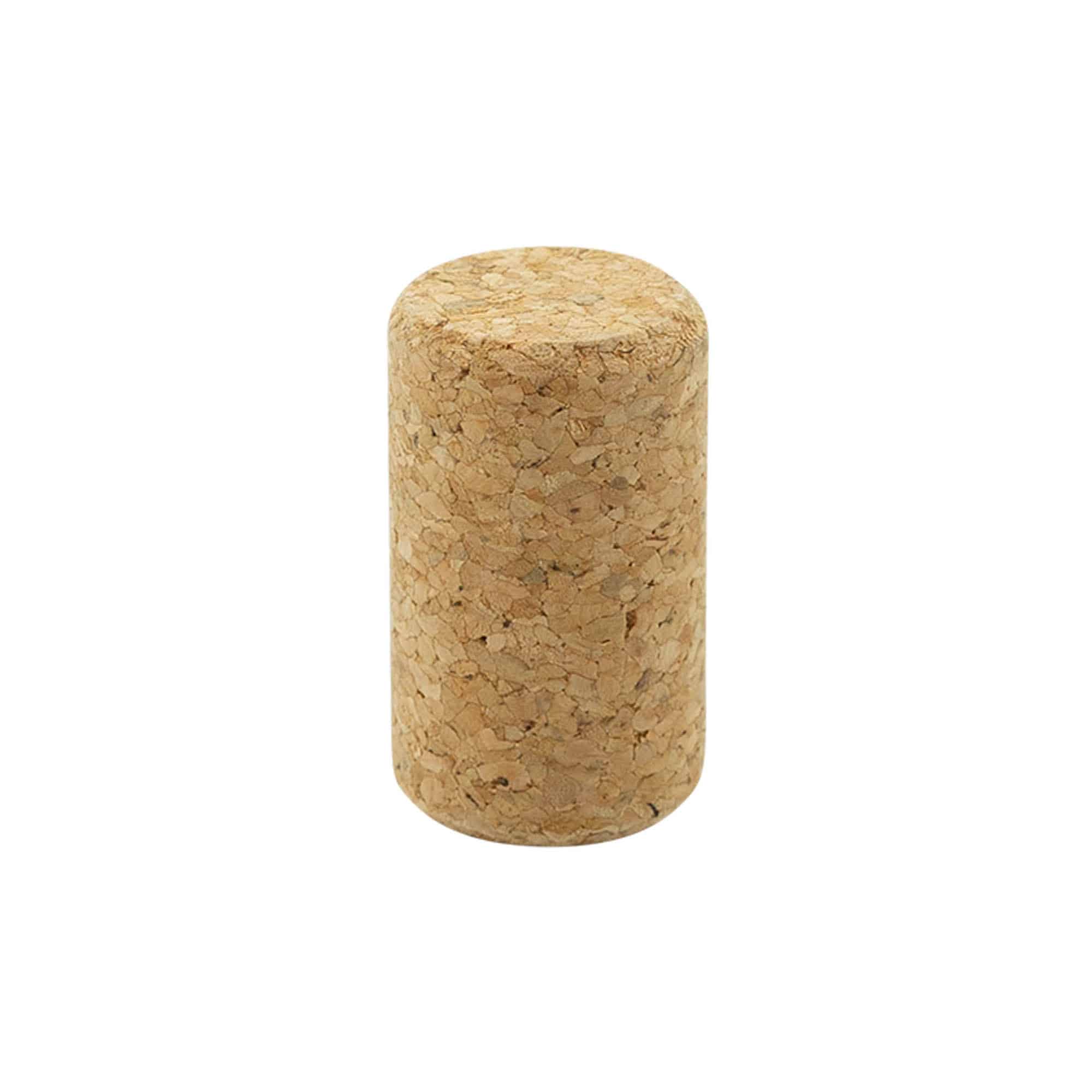 Rolha de vinho 22,5 mm, rolha prensada, bege, para gargalo: rolha