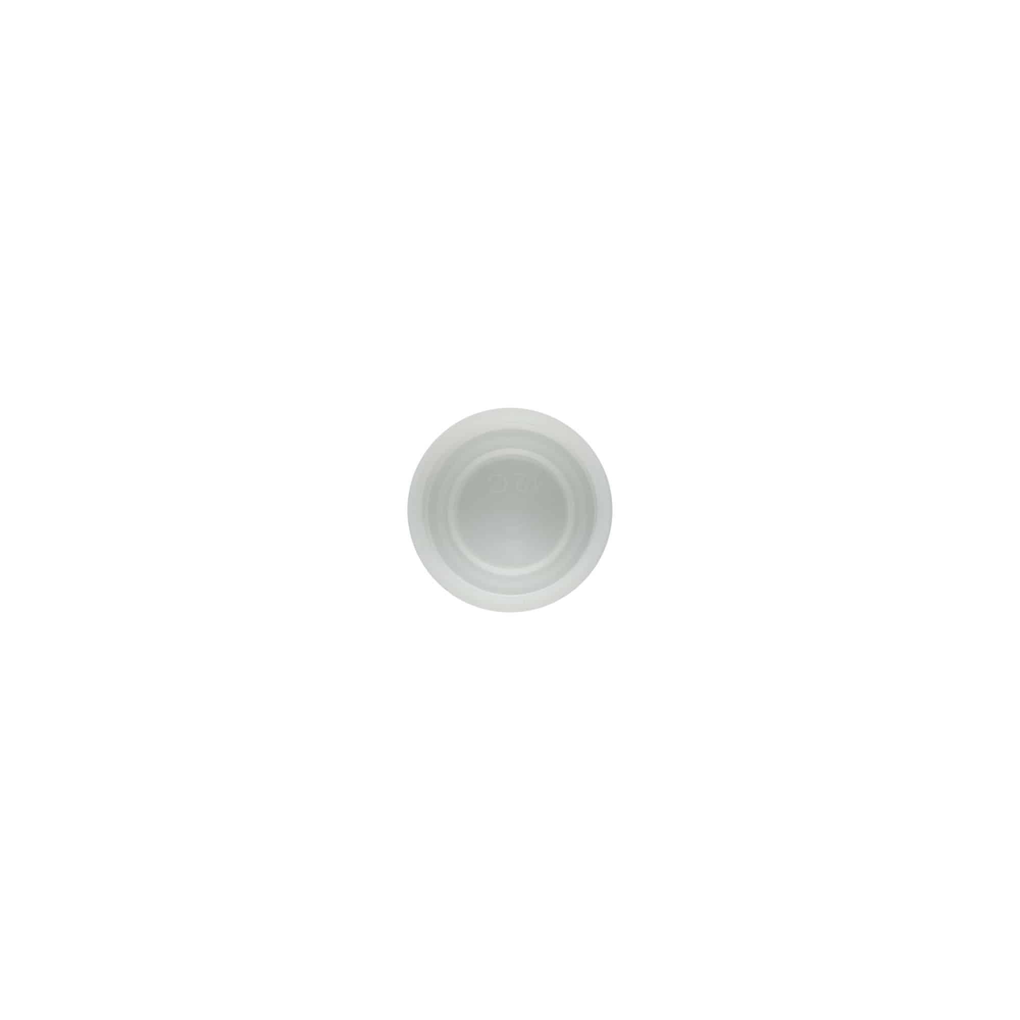 Tampa de rosca para tubos PET, plástico, branco
