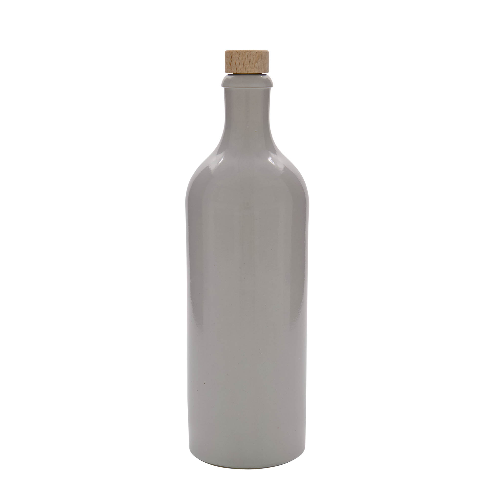 750 ml Jarra de barro, faiança, branca, boca: cortiça 750 ml Jarra de barro, faiança, branca, boca: cortiça