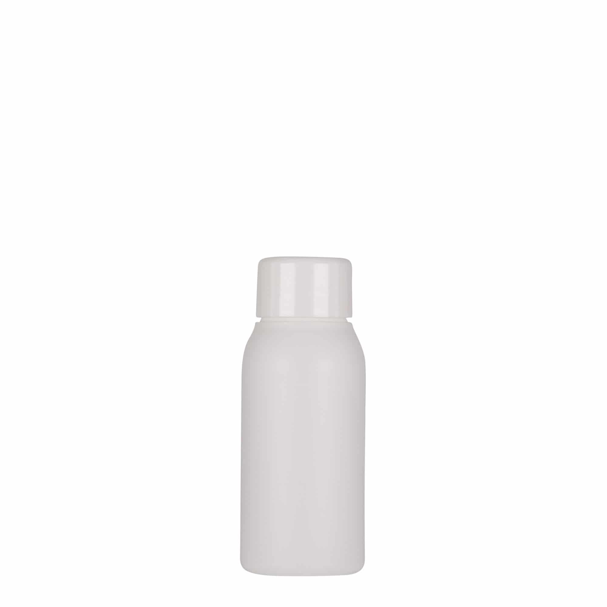 Frasco de plástico de 50 ml 'Tuffy', HDPE, branco, gargalo: 24/410