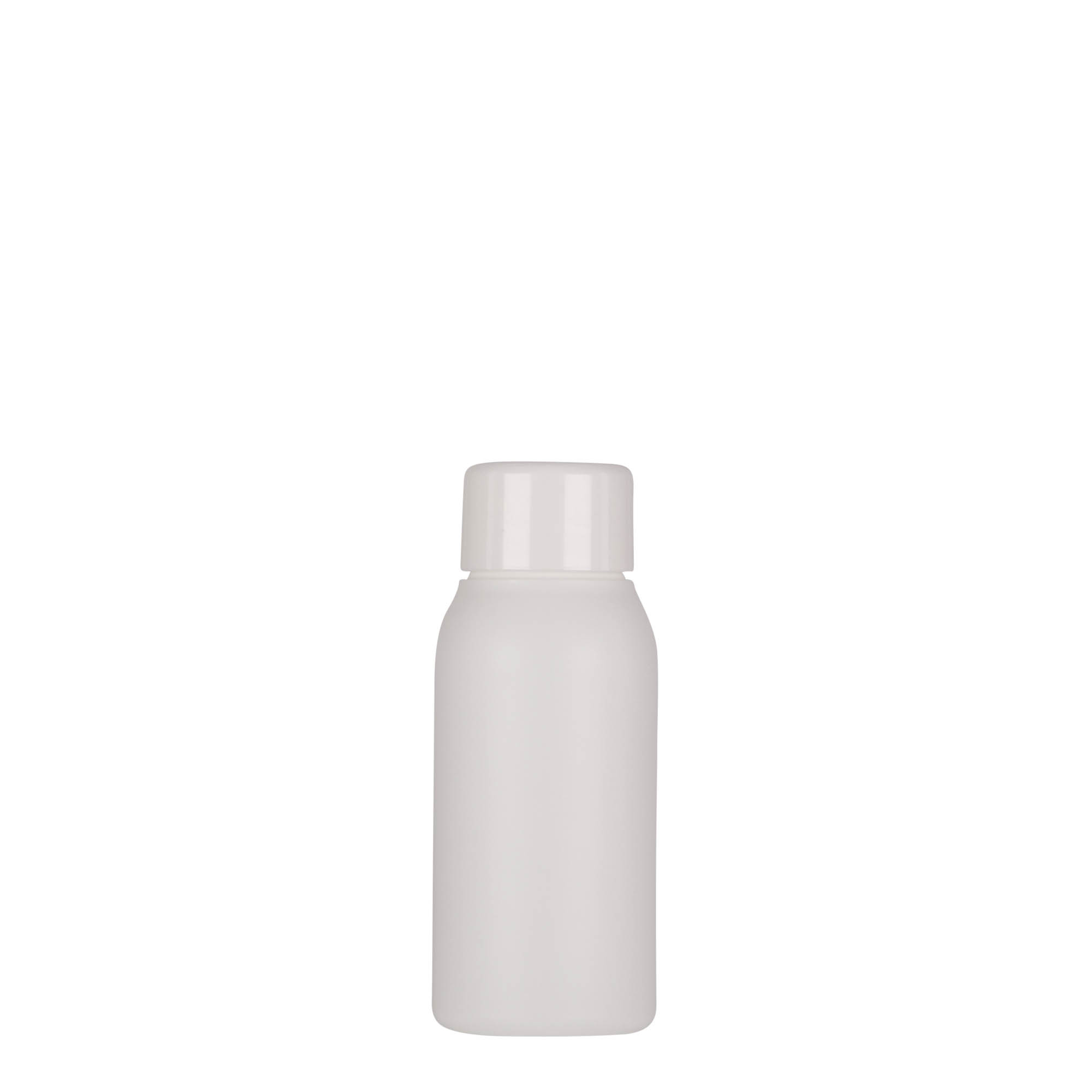 Frasco de plástico de 50 ml 'Tuffy', HDPE, branco, gargalo: 24/410