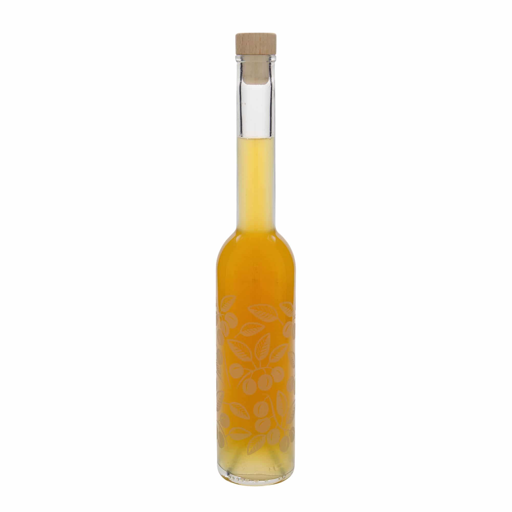 Garrafa de vidro de 350 ml 'Ópera', motivo: Mirabelas, boca: cortiça